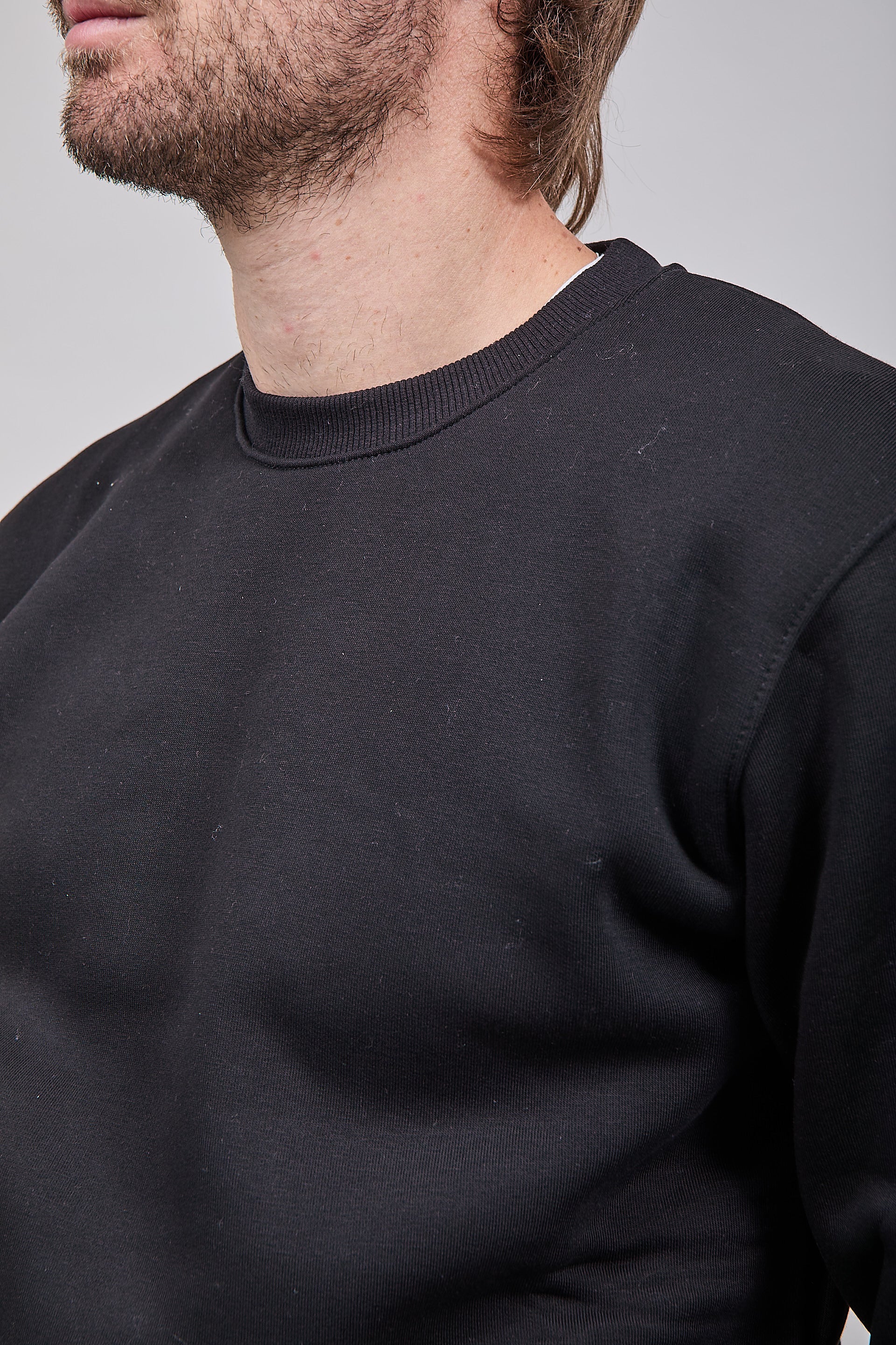 Felpa Superculture Girocollo Teddy Nera