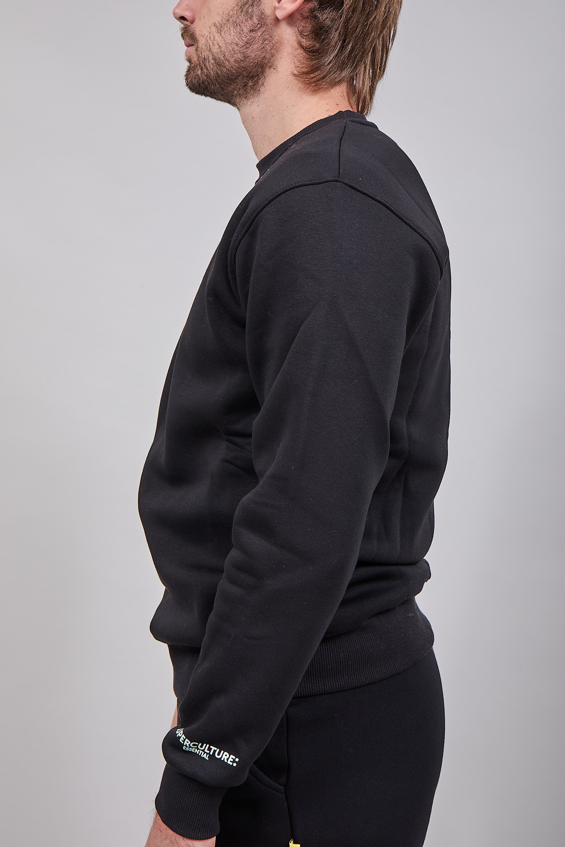 Felpa Superculture Girocollo Teddy Nera