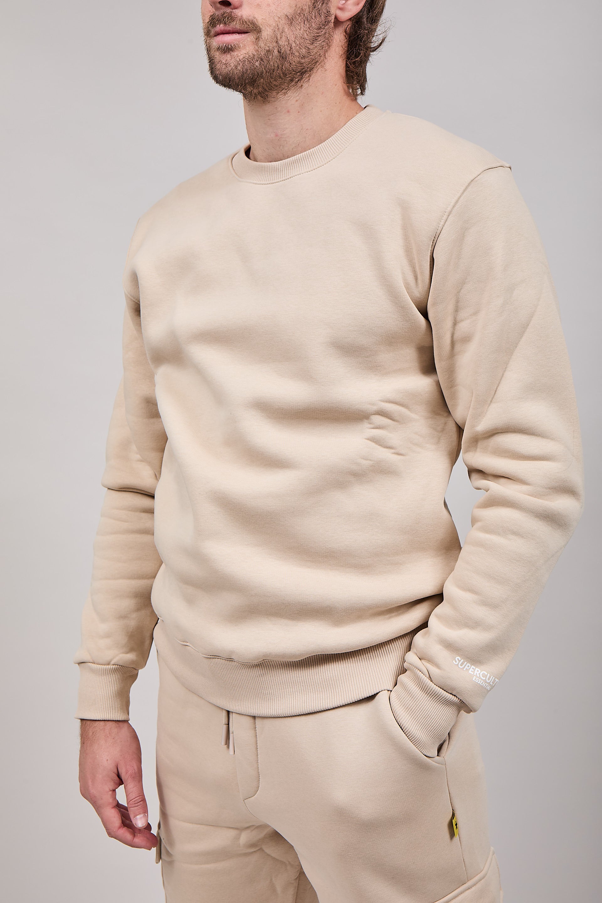 Felpa Superculture Girocollo Teddy Avorio