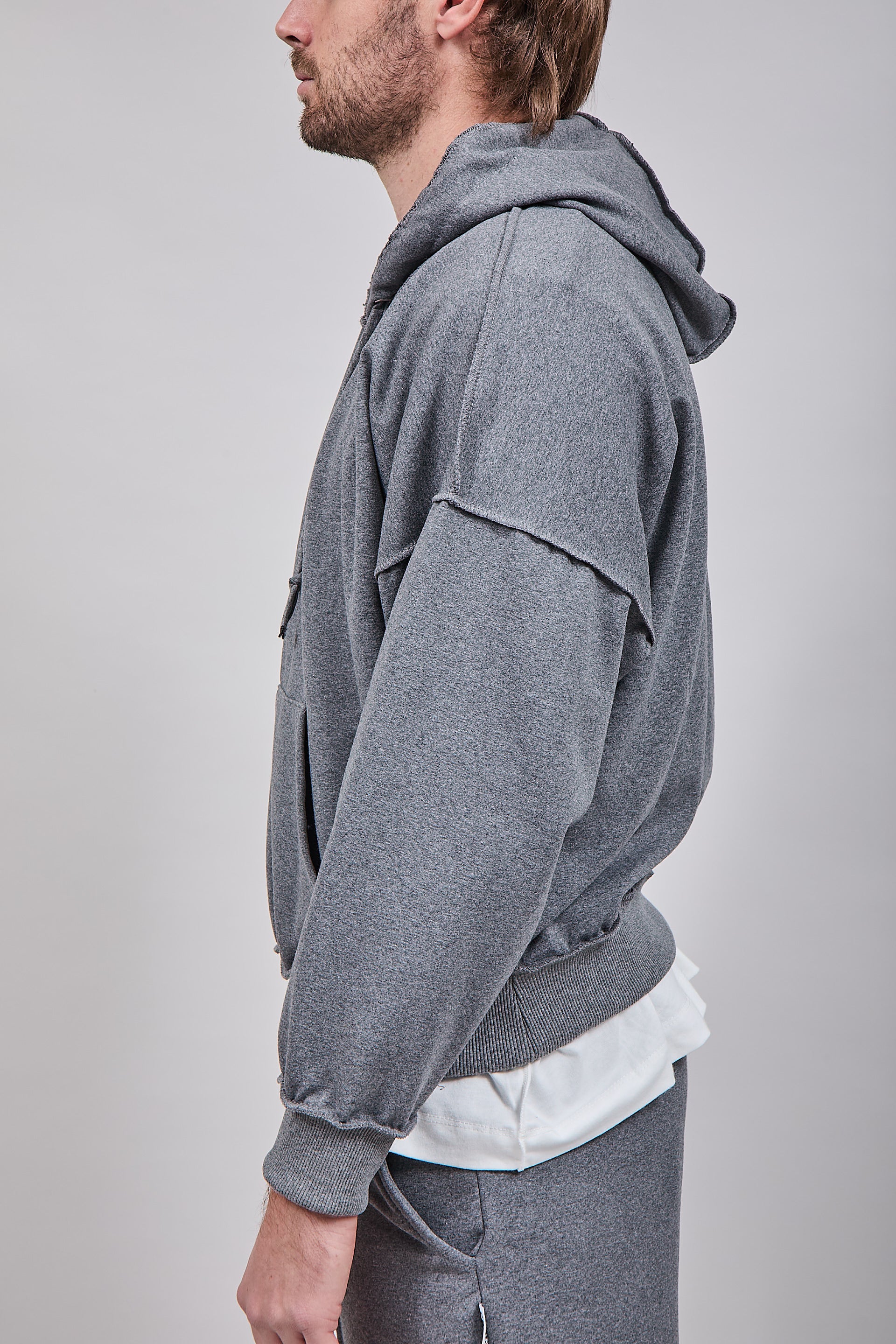 Felpa Berna Cuciture Grigia 392