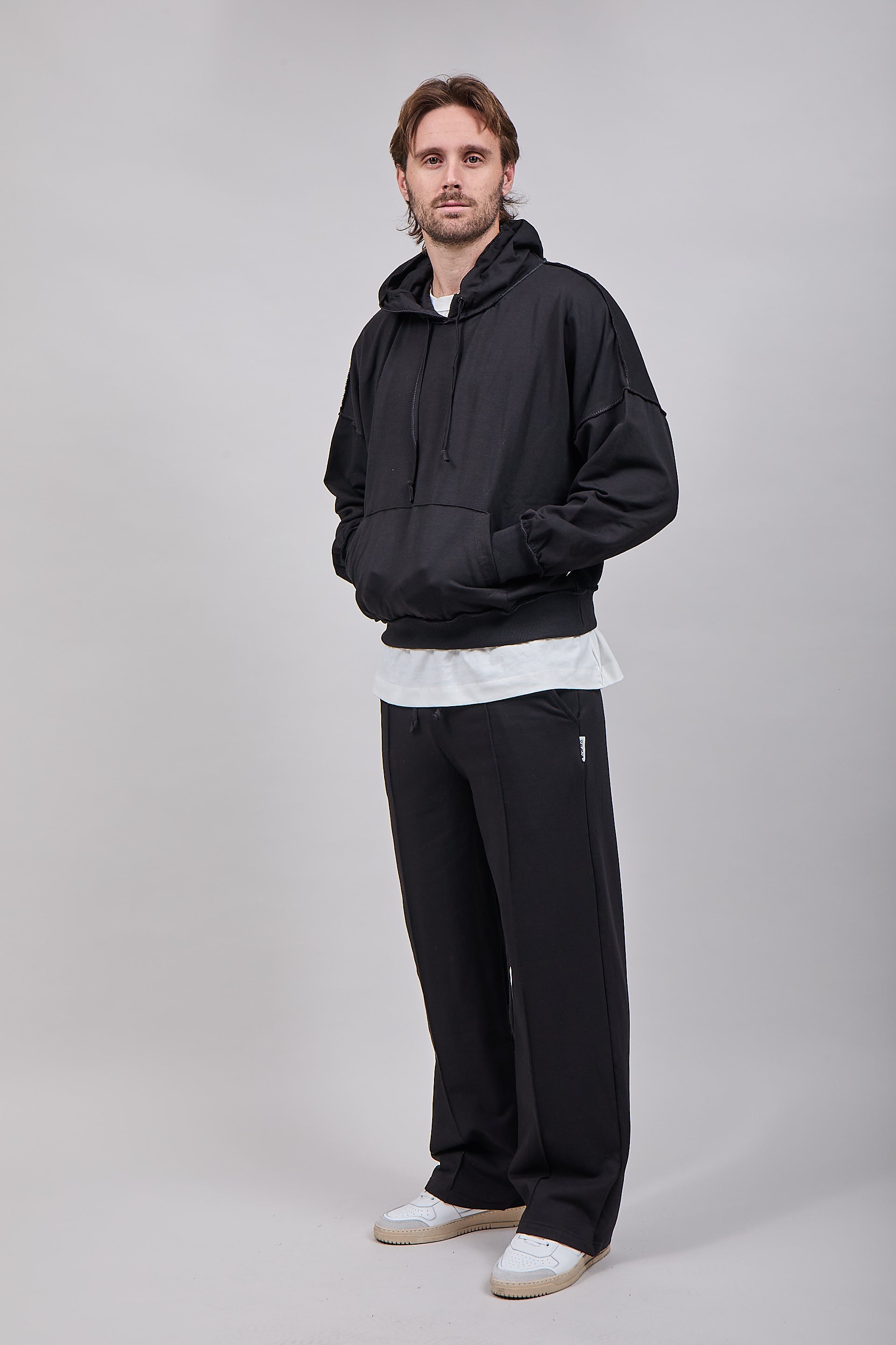 Felpa Berna Cuciture Nera 392