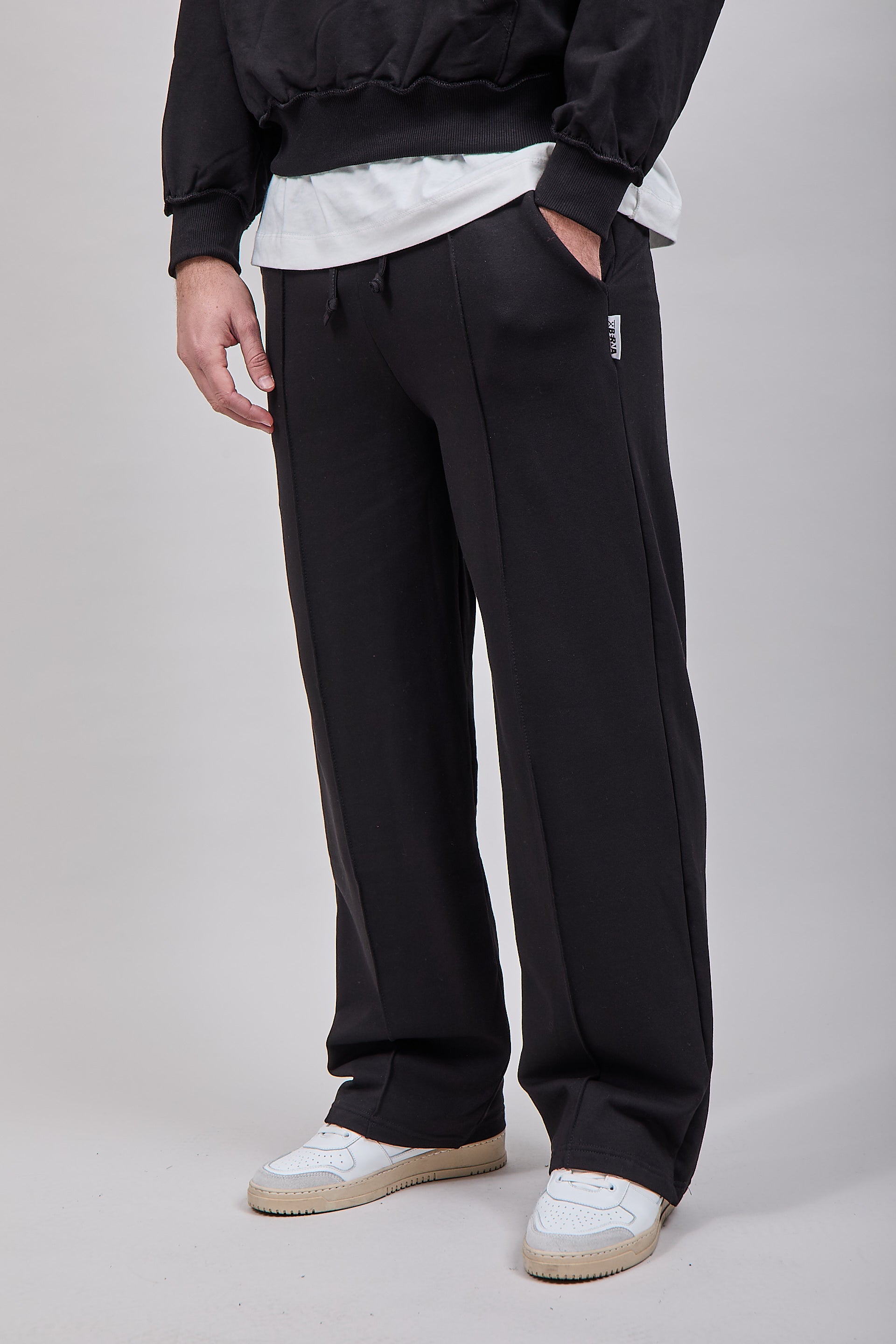 Pantalone Berna Cuciture Nero 392