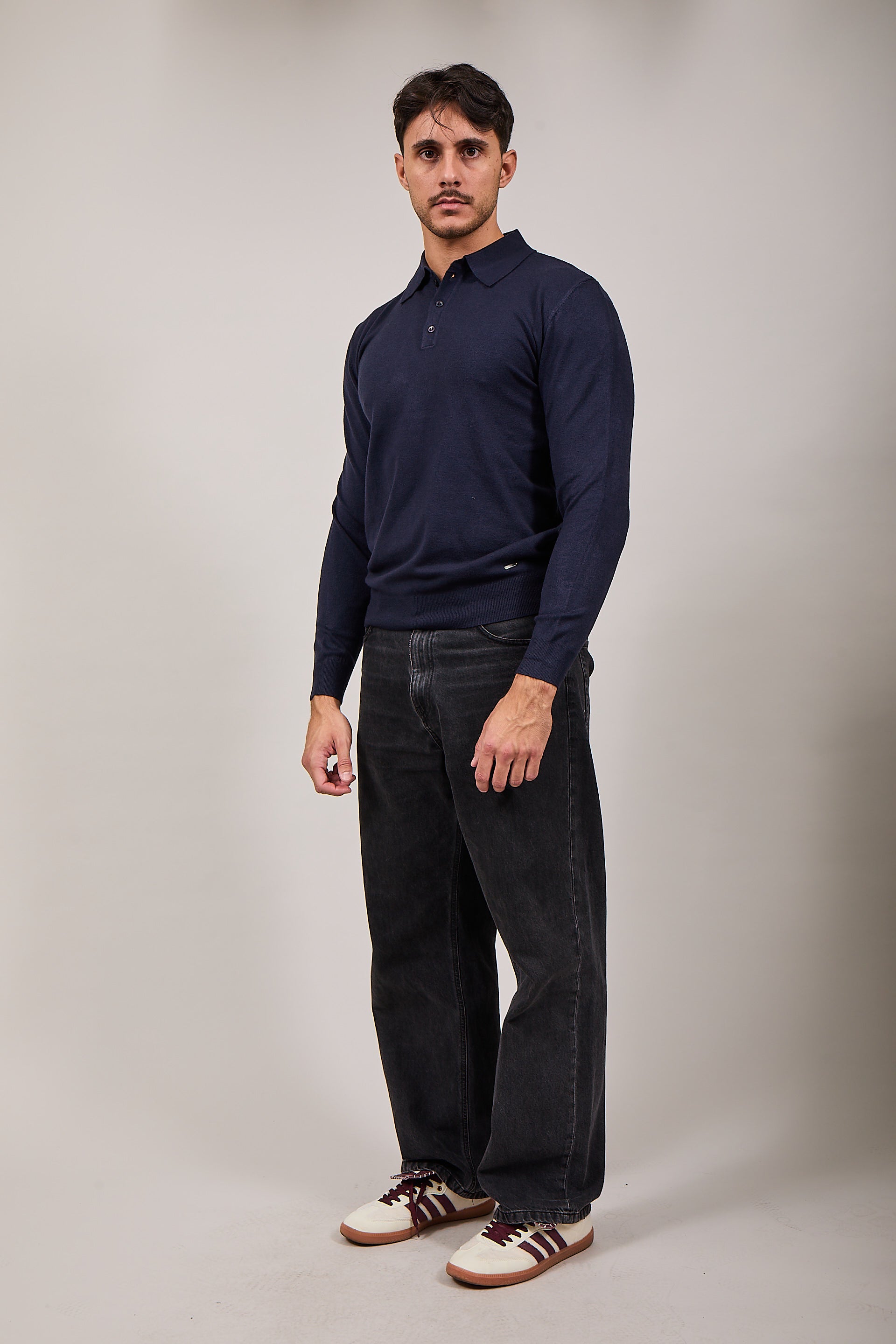 Maglioncino Polo Gianni Lupo Navy 508 (12238890402132)
