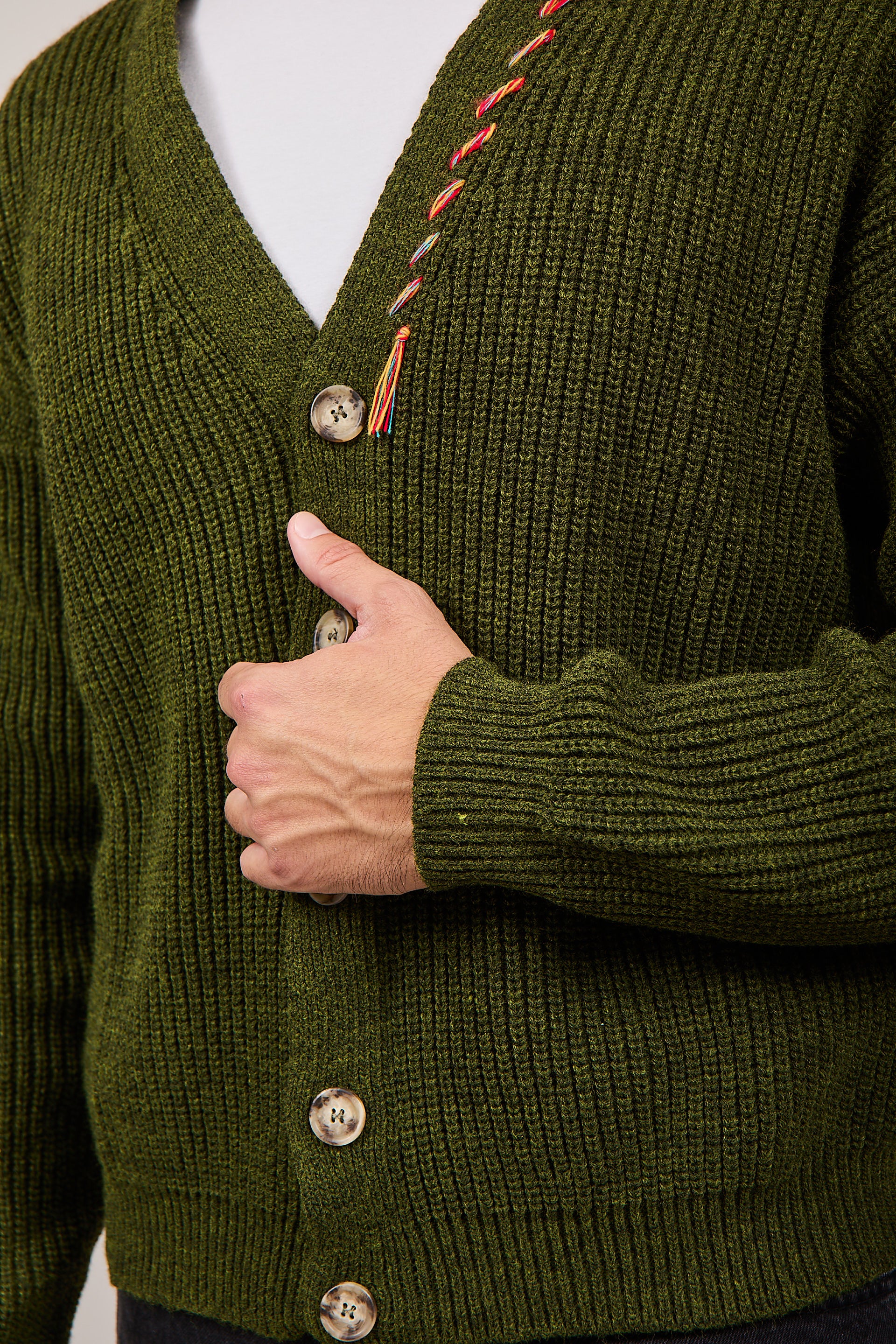 Cardigan Berna Crop Jacquared Verde 014 (12220061811028)