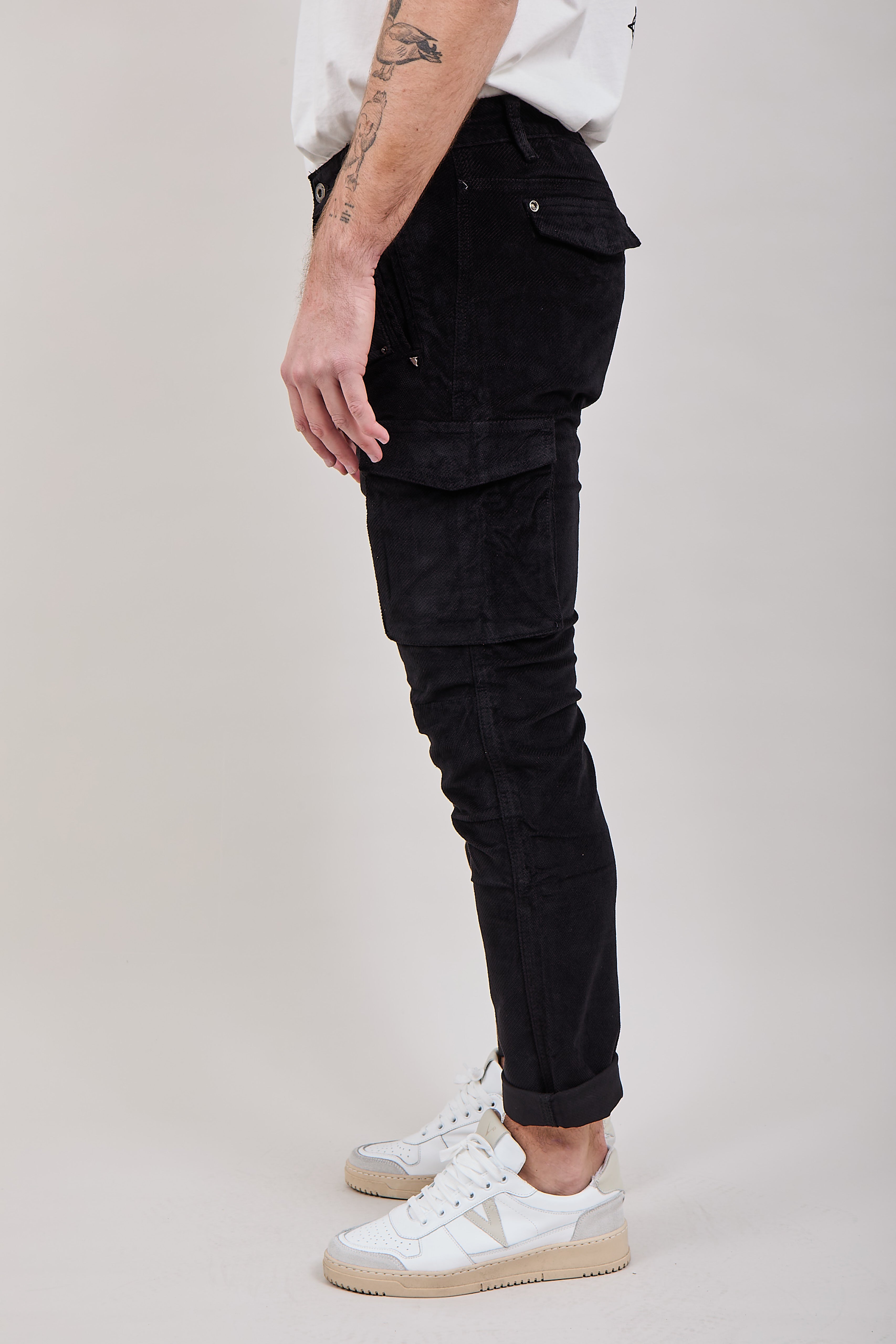 Pantalone Gianni Lupo Cargo Nero 2528