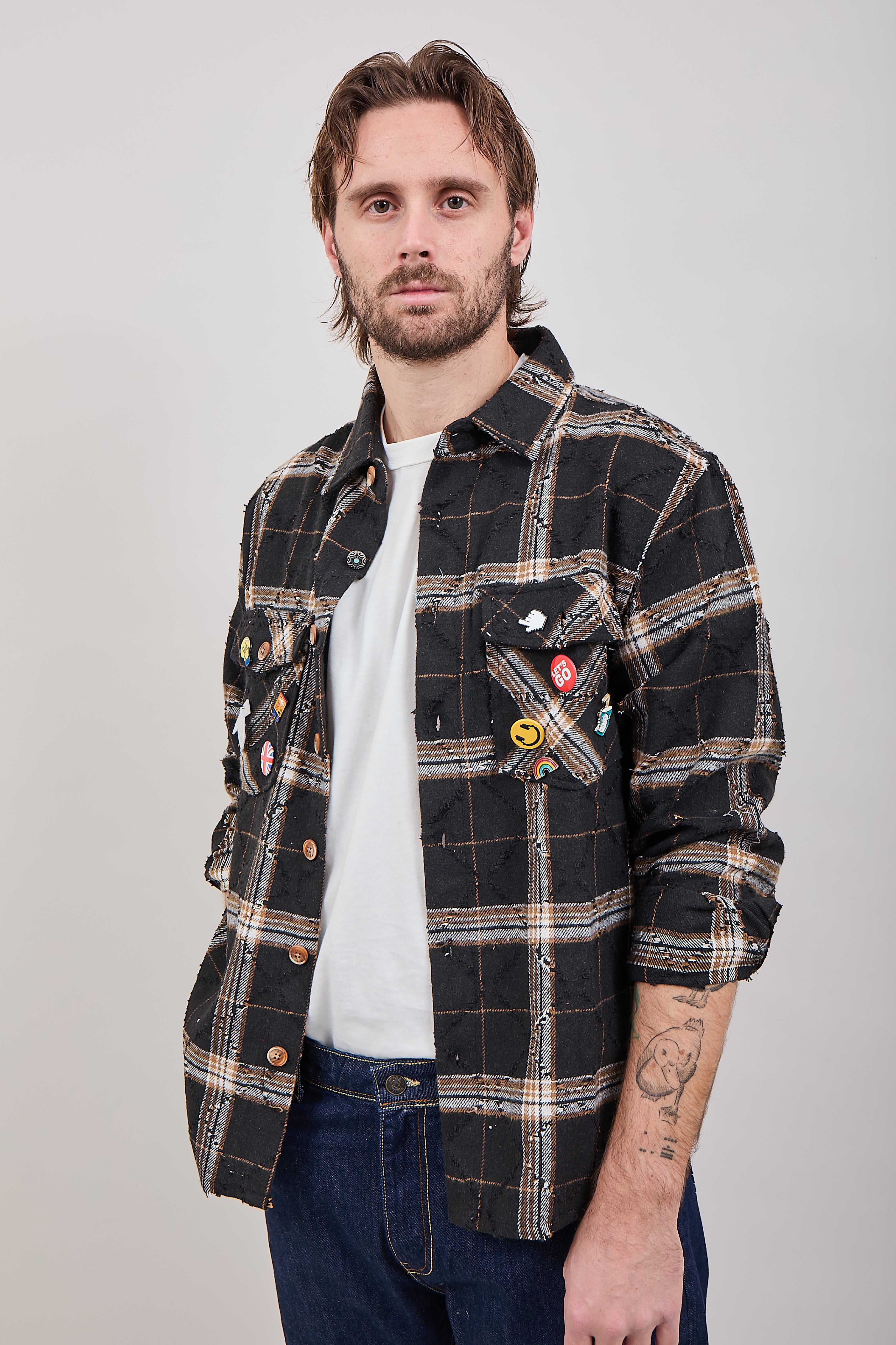 Giacchetta Berna Quadri Rotture Nera 278