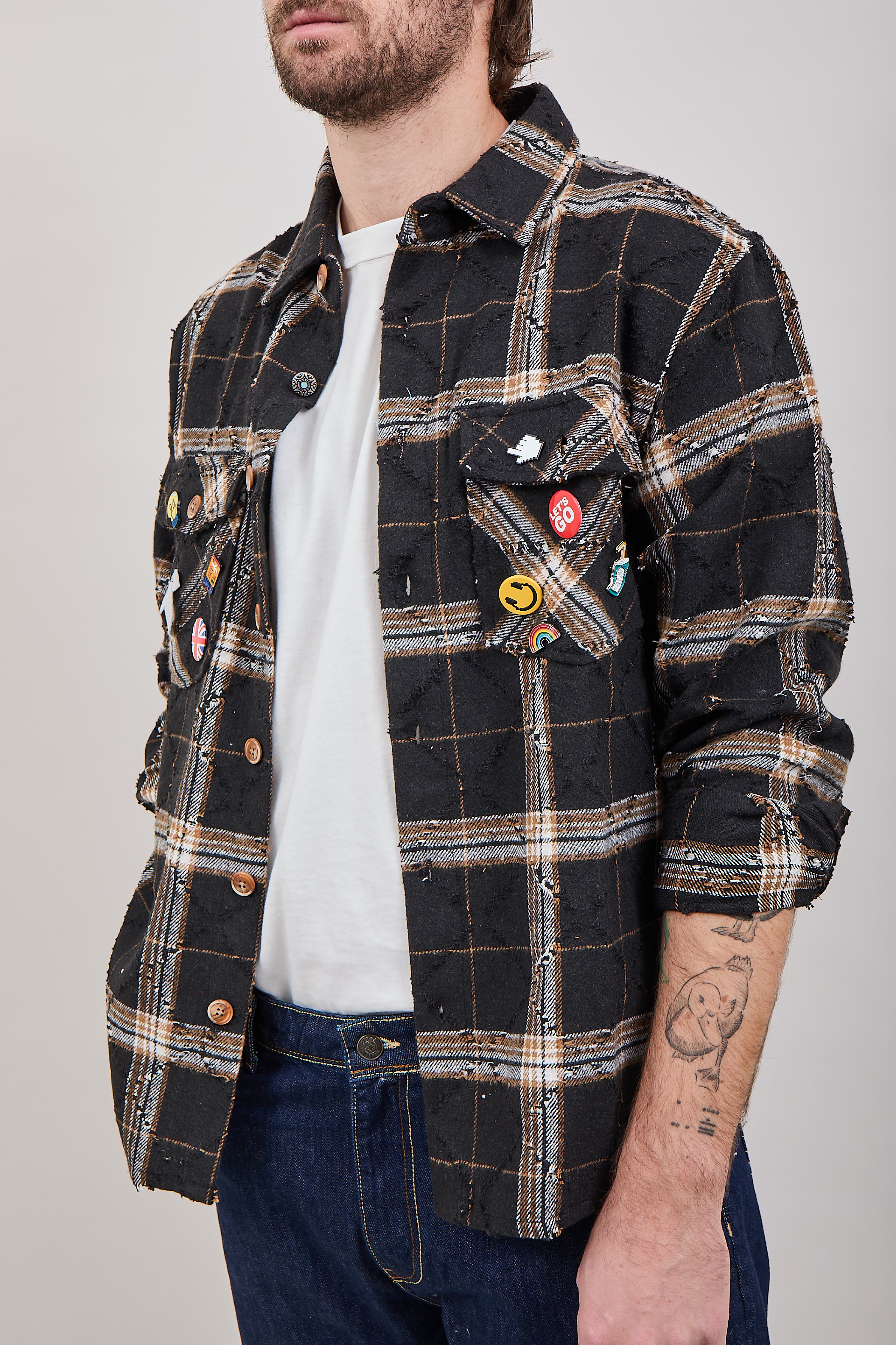 Giacchetta Berna Quadri Rotture Nera 278