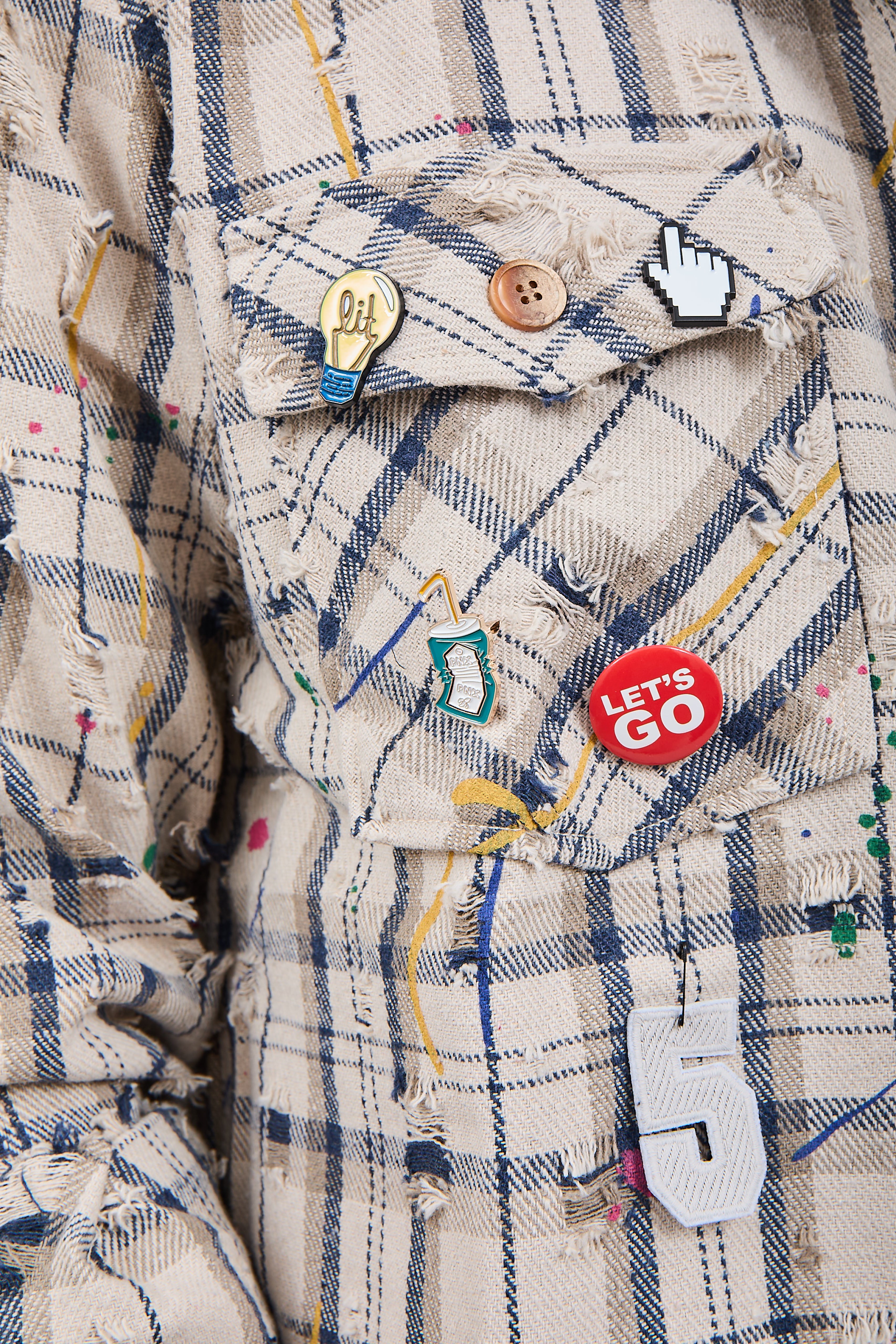 Giacchetta Berna Quadri Rotture Beige 278