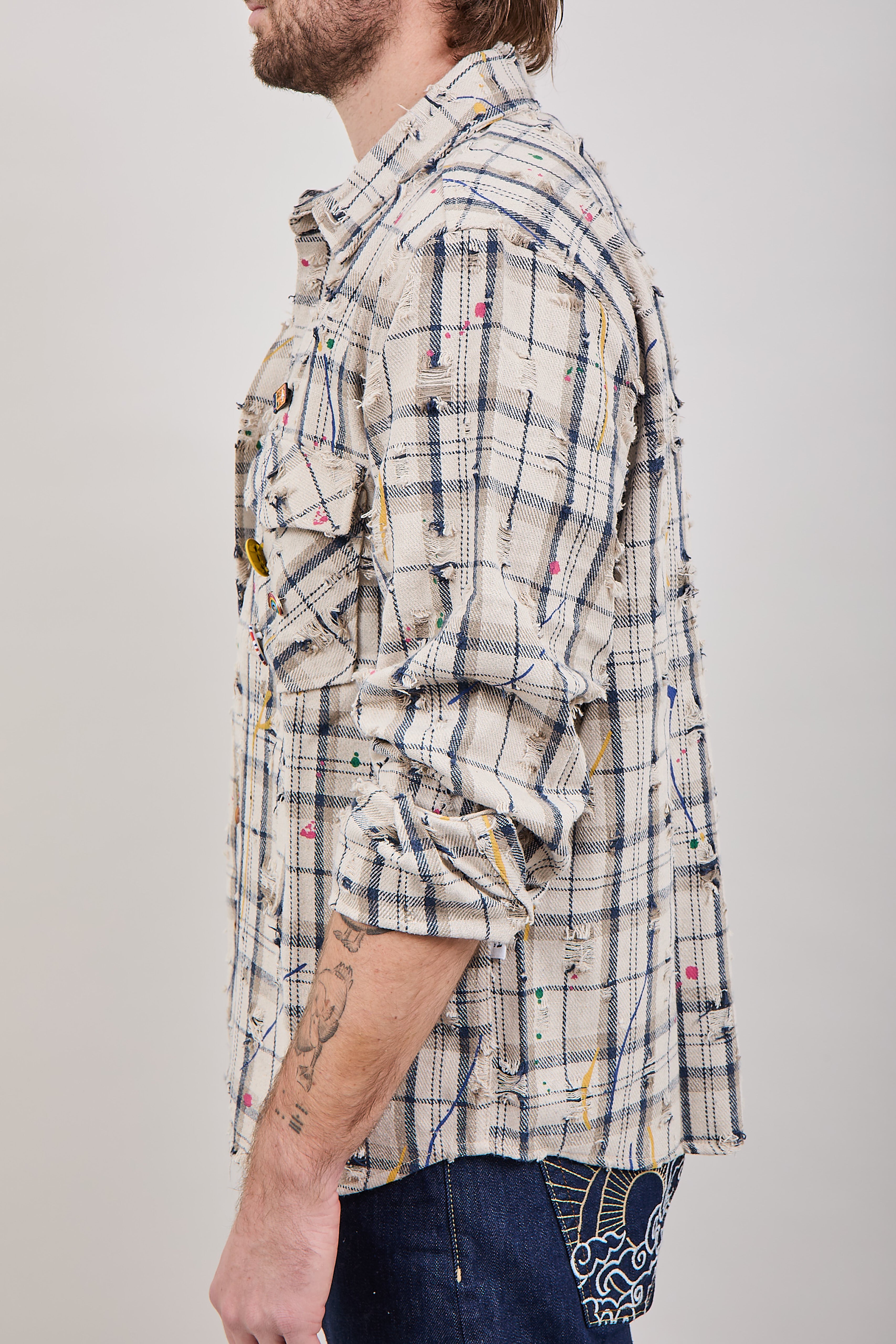 Giacchetta Berna Quadri Rotture Beige 278