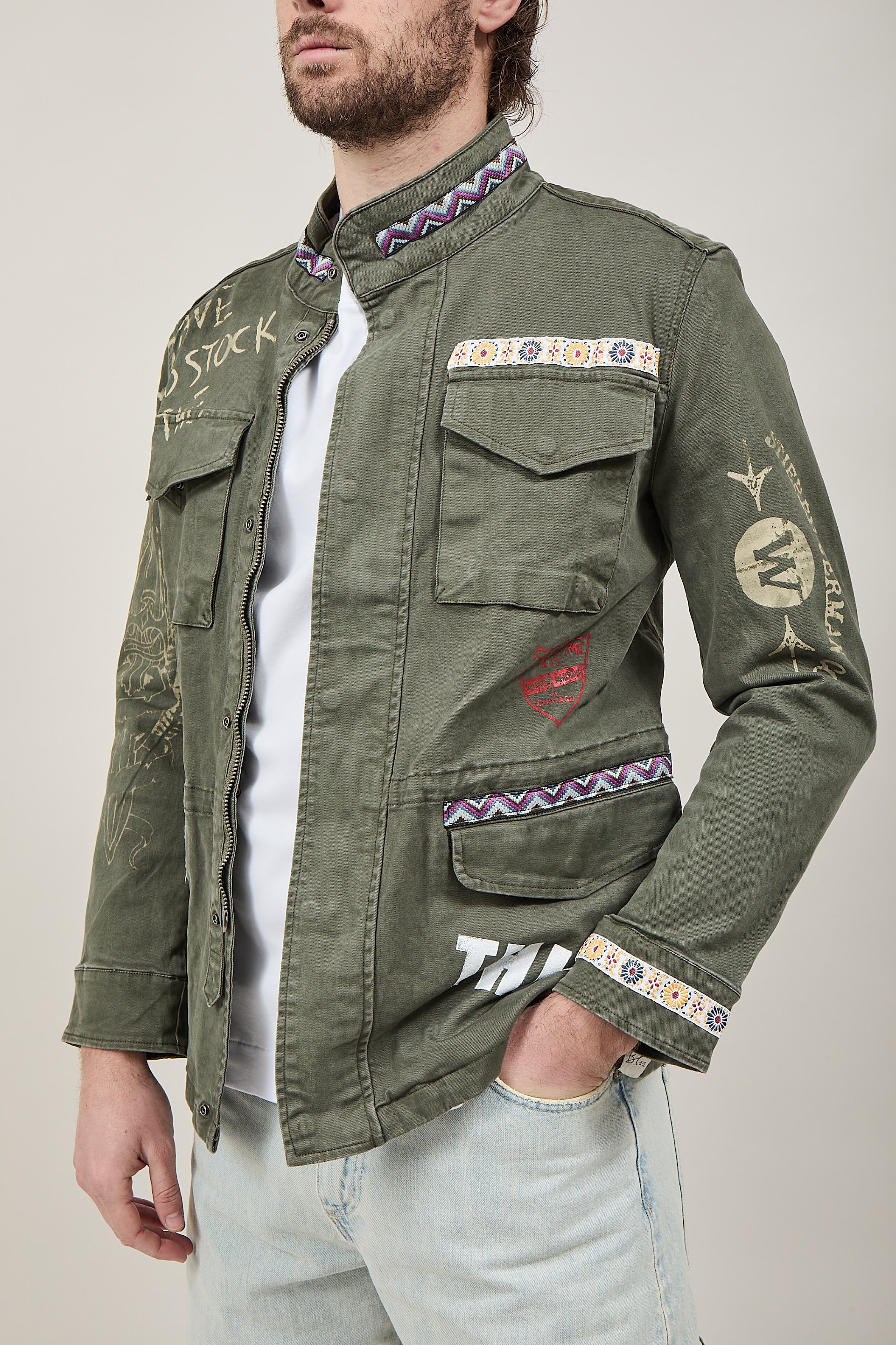 Sahariana Block Eleven Militare Print57