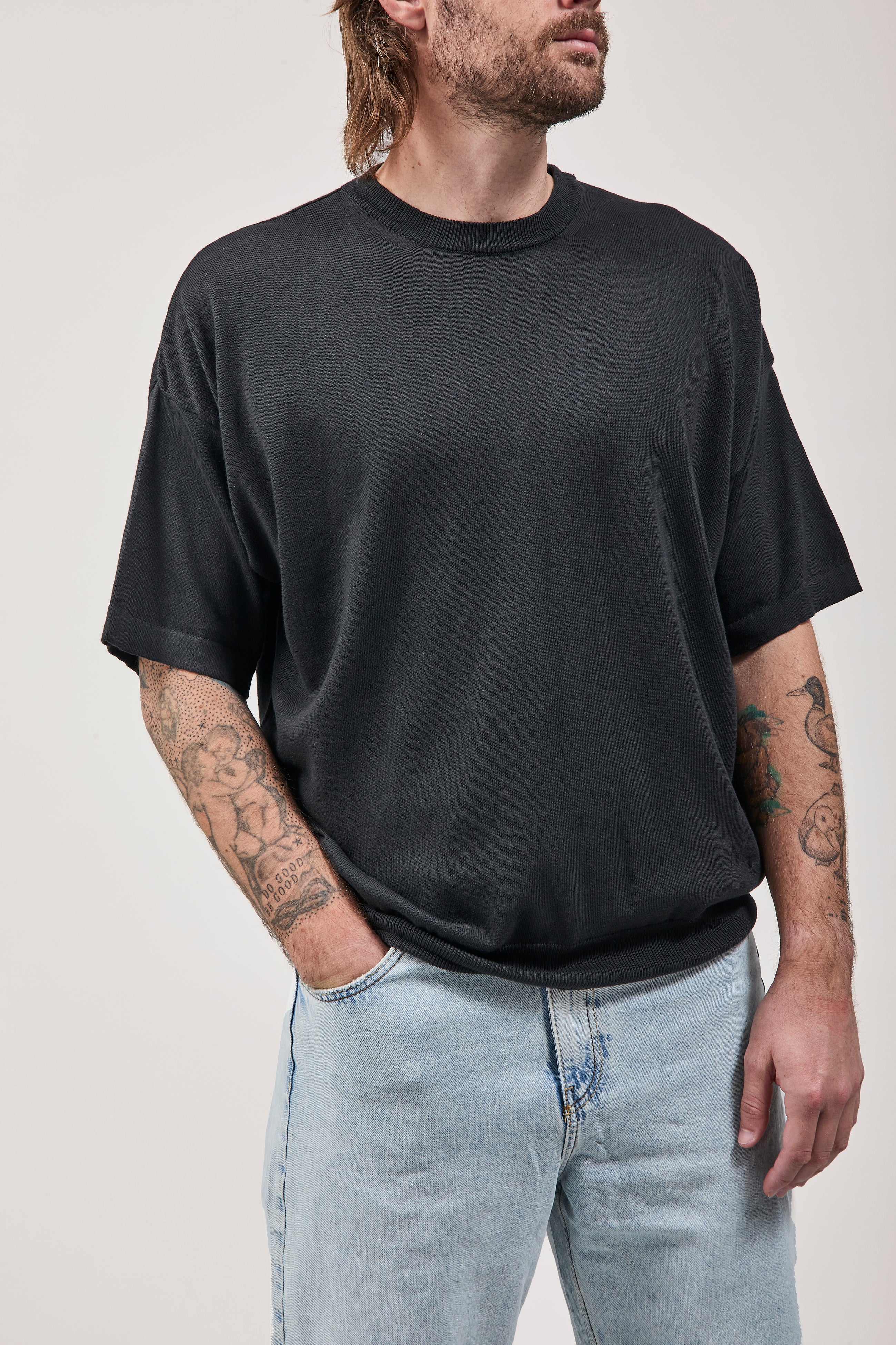 T-shirt Berna Cropped Nera