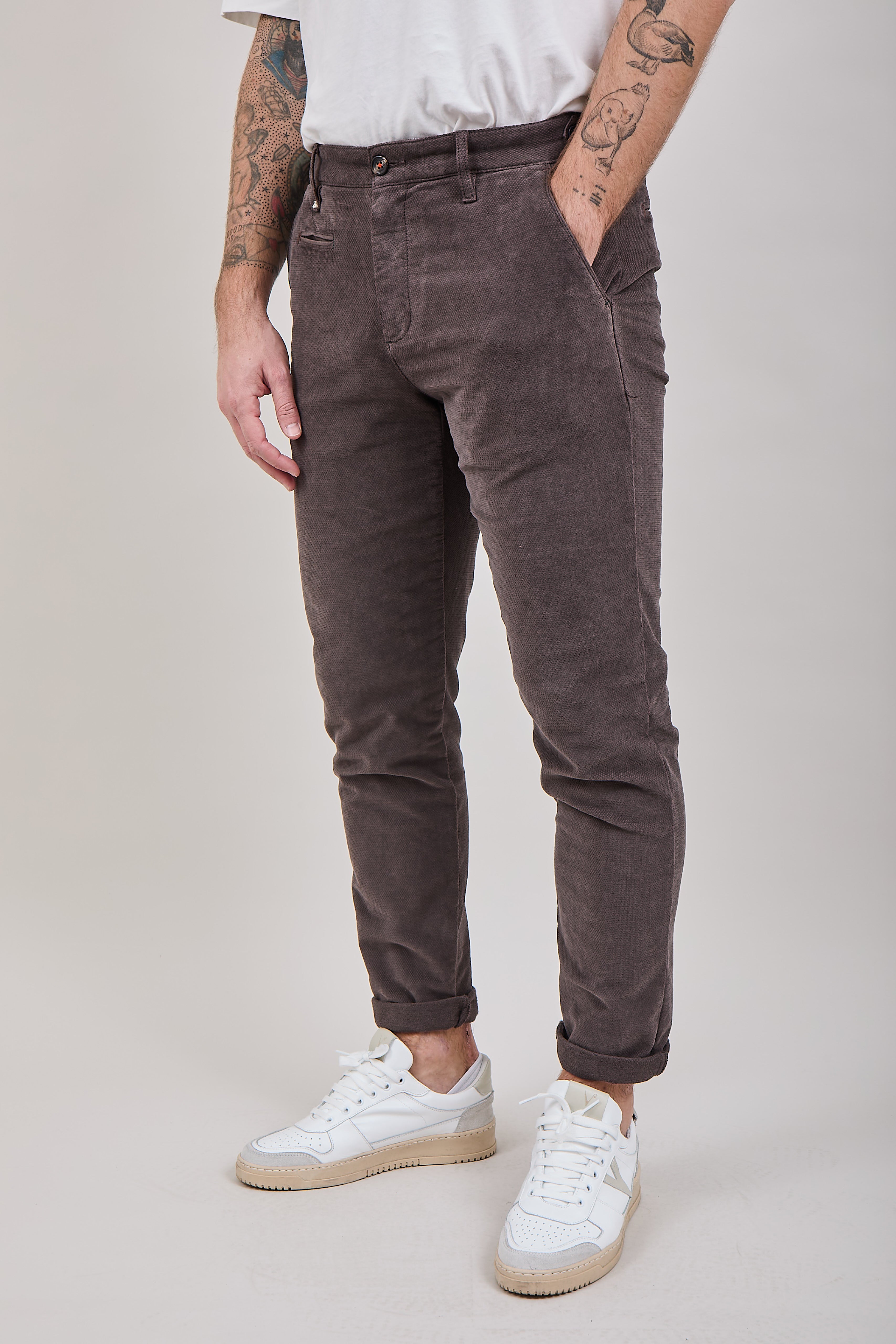 Pantalone velluto Berna chinos 136 Caffè