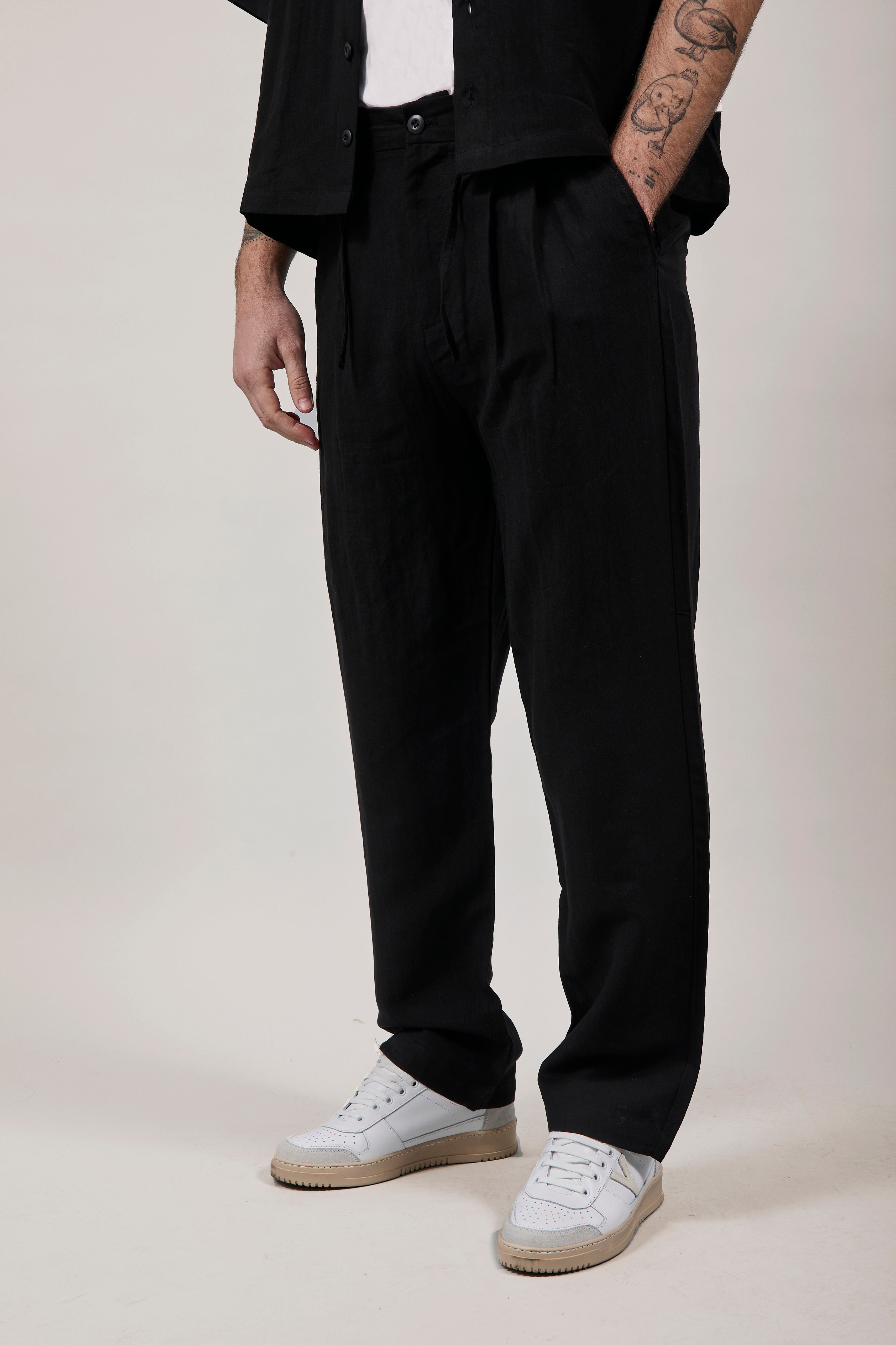 Pantalone Berna Tencel 102 Nero