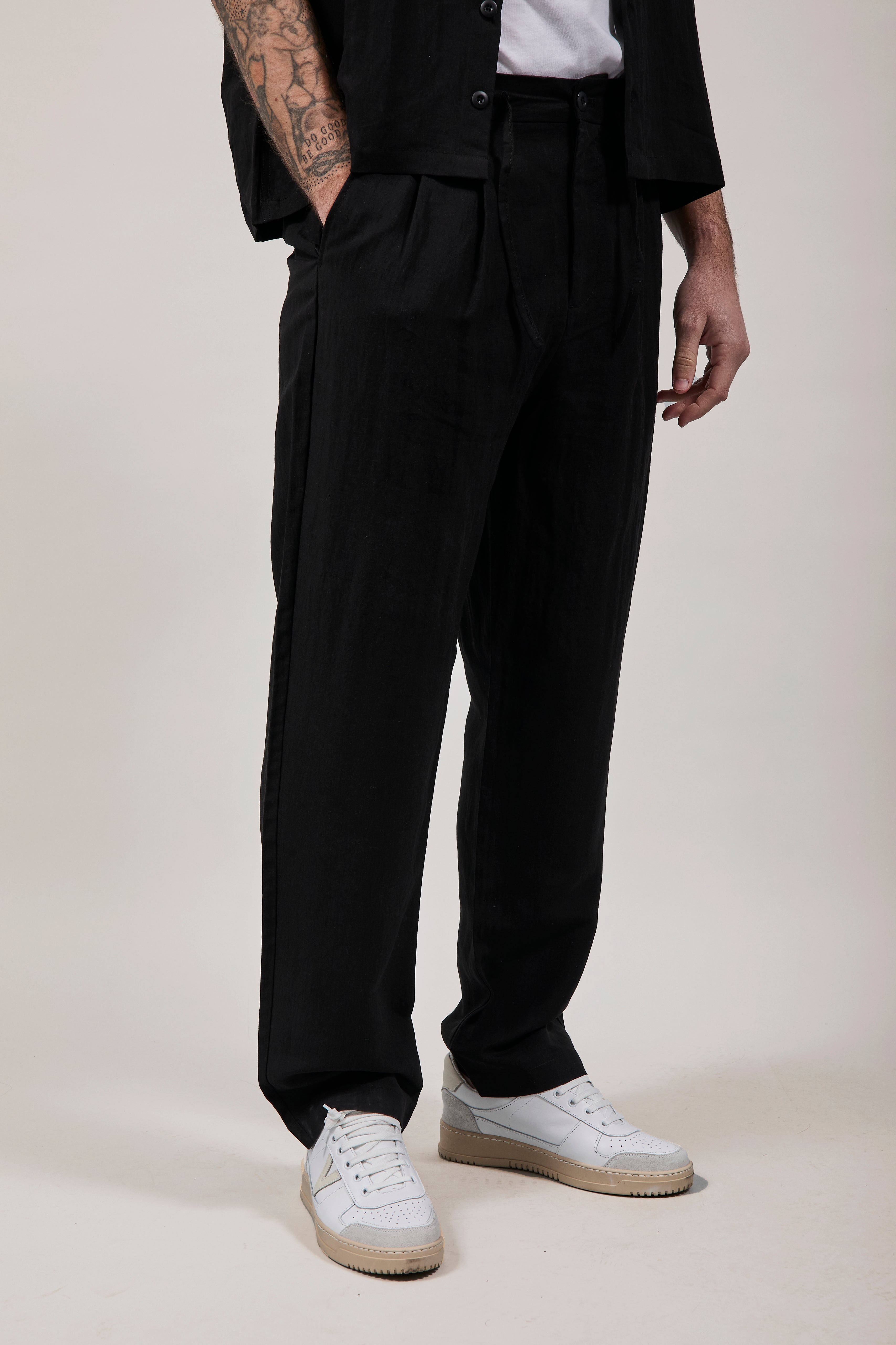 Pantalone Berna Tencel 102 Nero