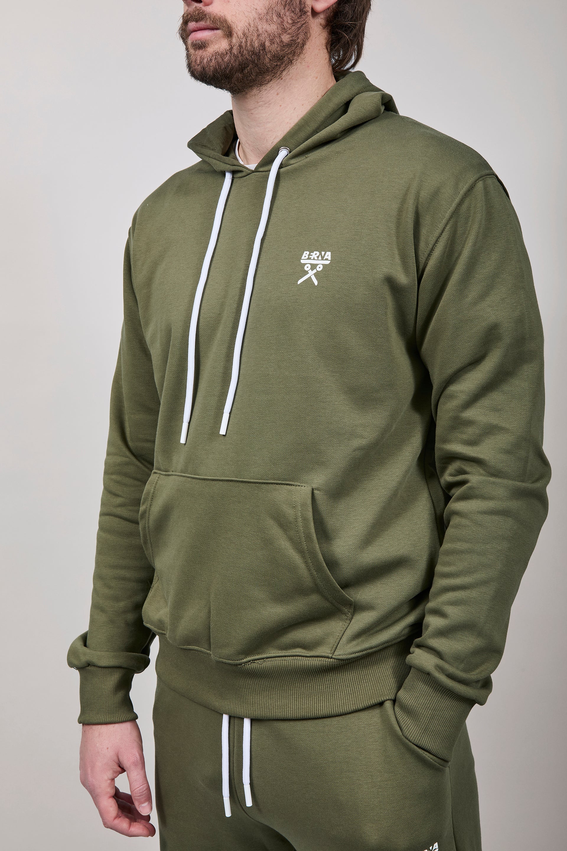 Felpa Berna Cappuccio Muschio 52