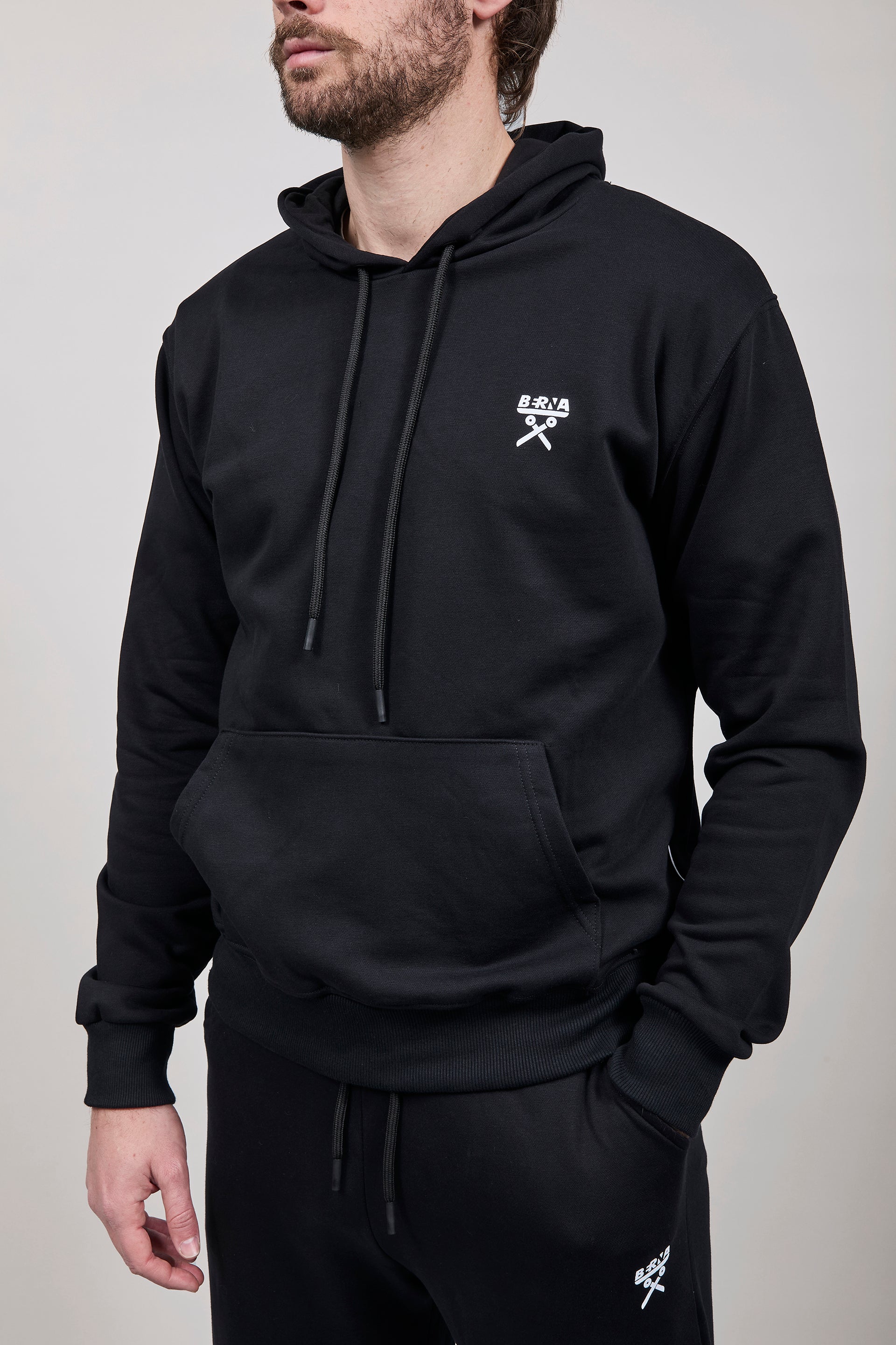 Felpa Berna Cappuccio Nera 52