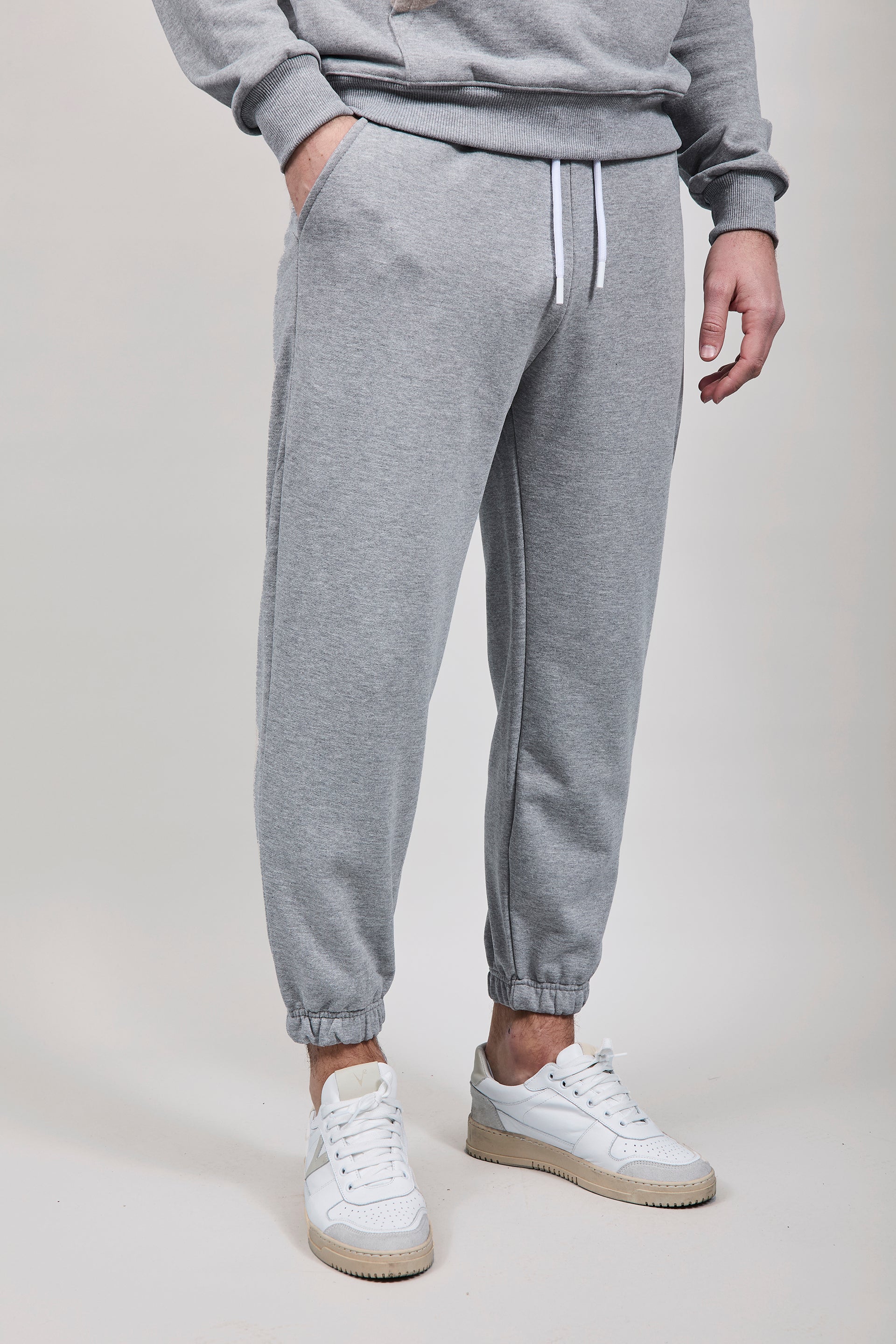 Pantalone Felpa Berna Grigio Melange 58