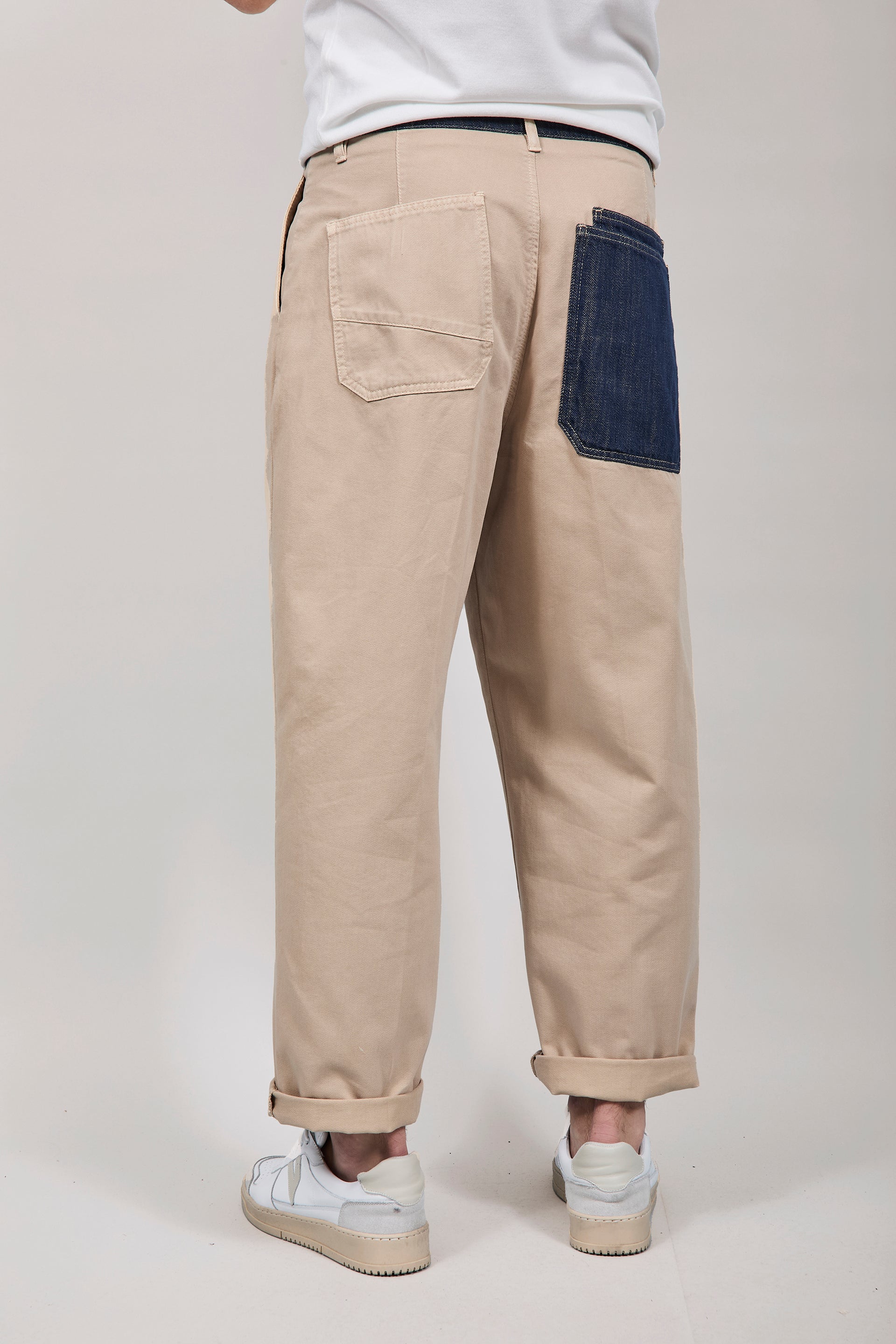 Pantalone cinta denim Berna Beige