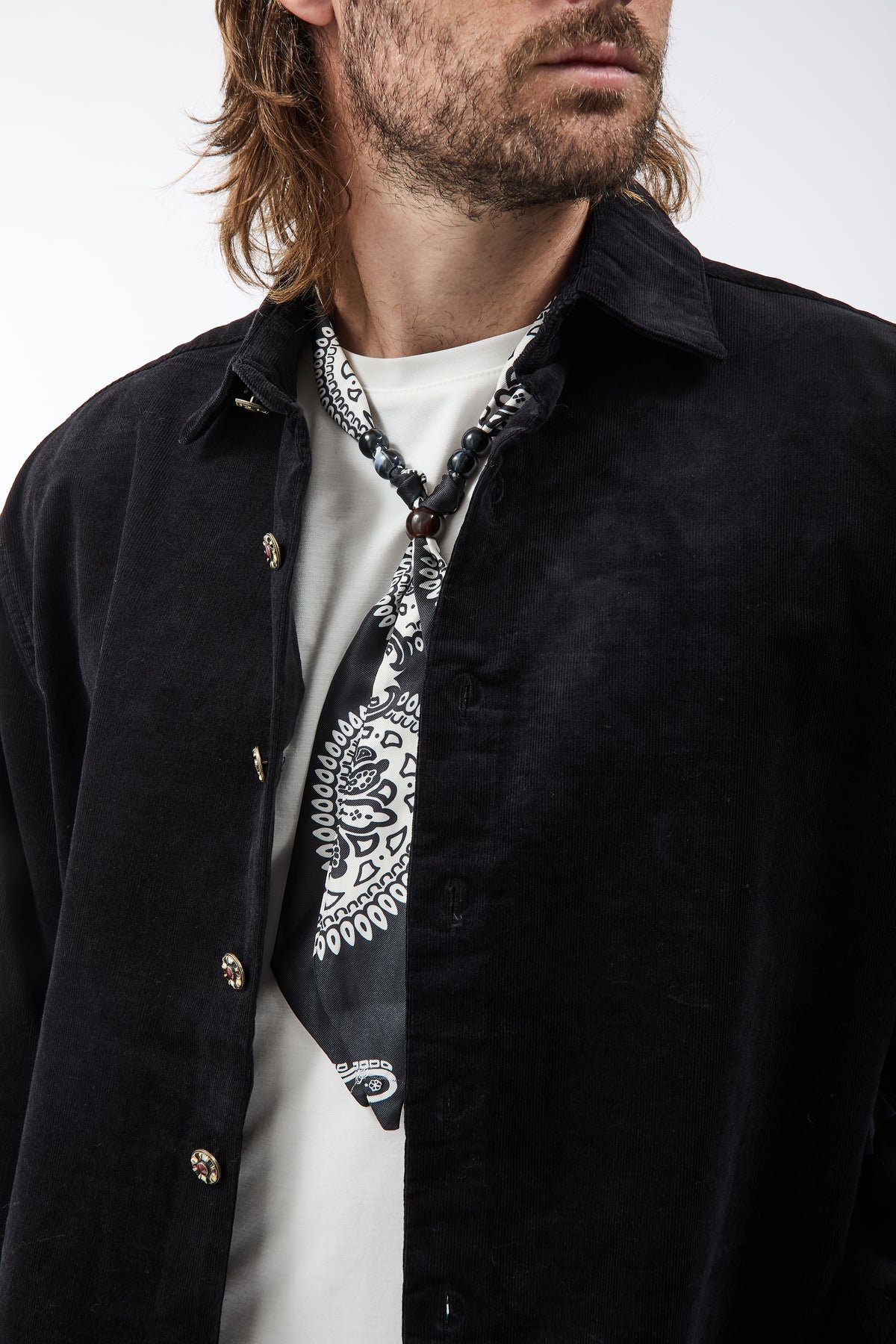 Camicia Berna Cropped Velluto Nero 344
