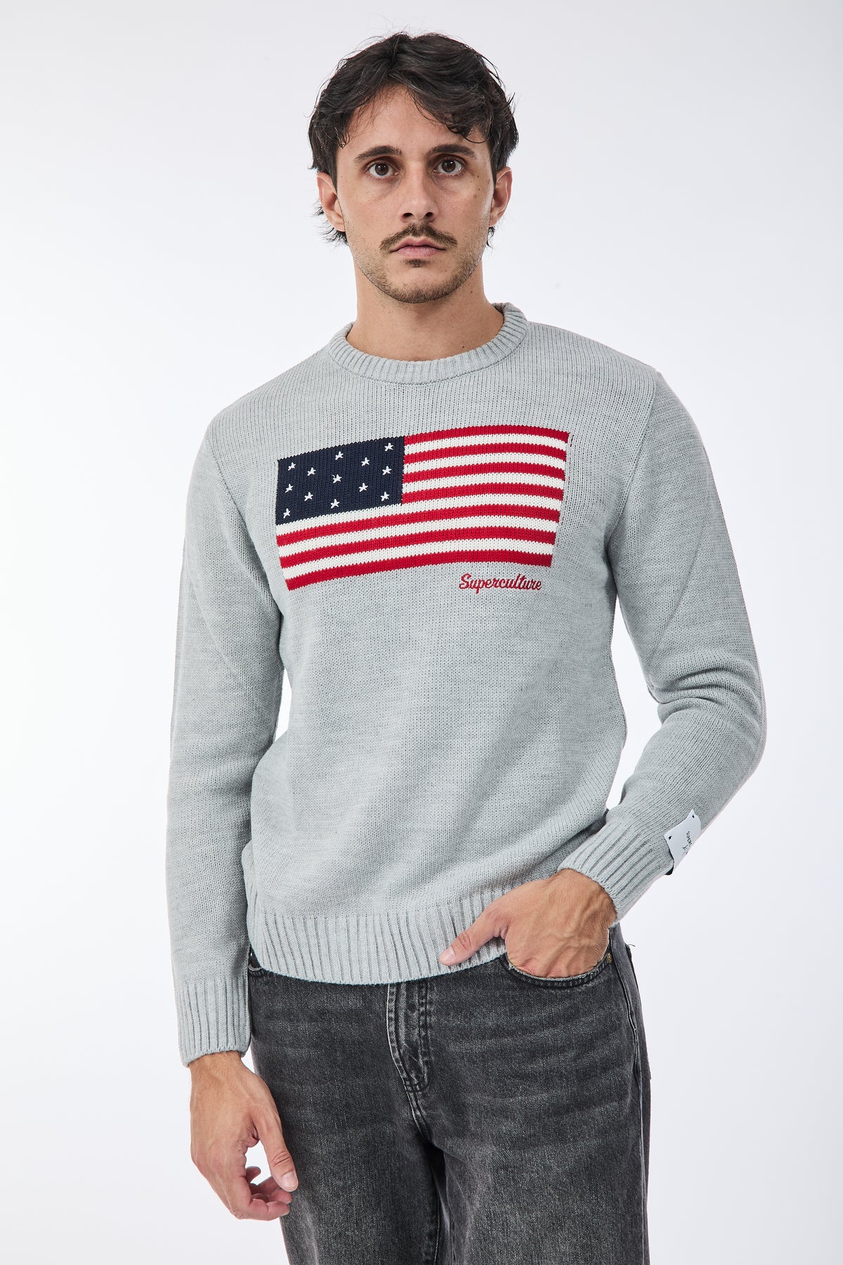 Maglione Superculture AK7021 Grigio