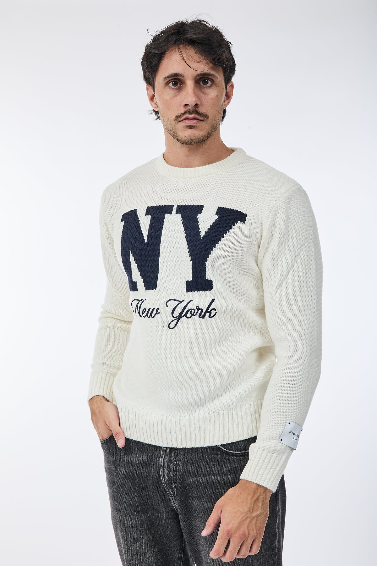 Maglione Superculture AK7023 Bianco