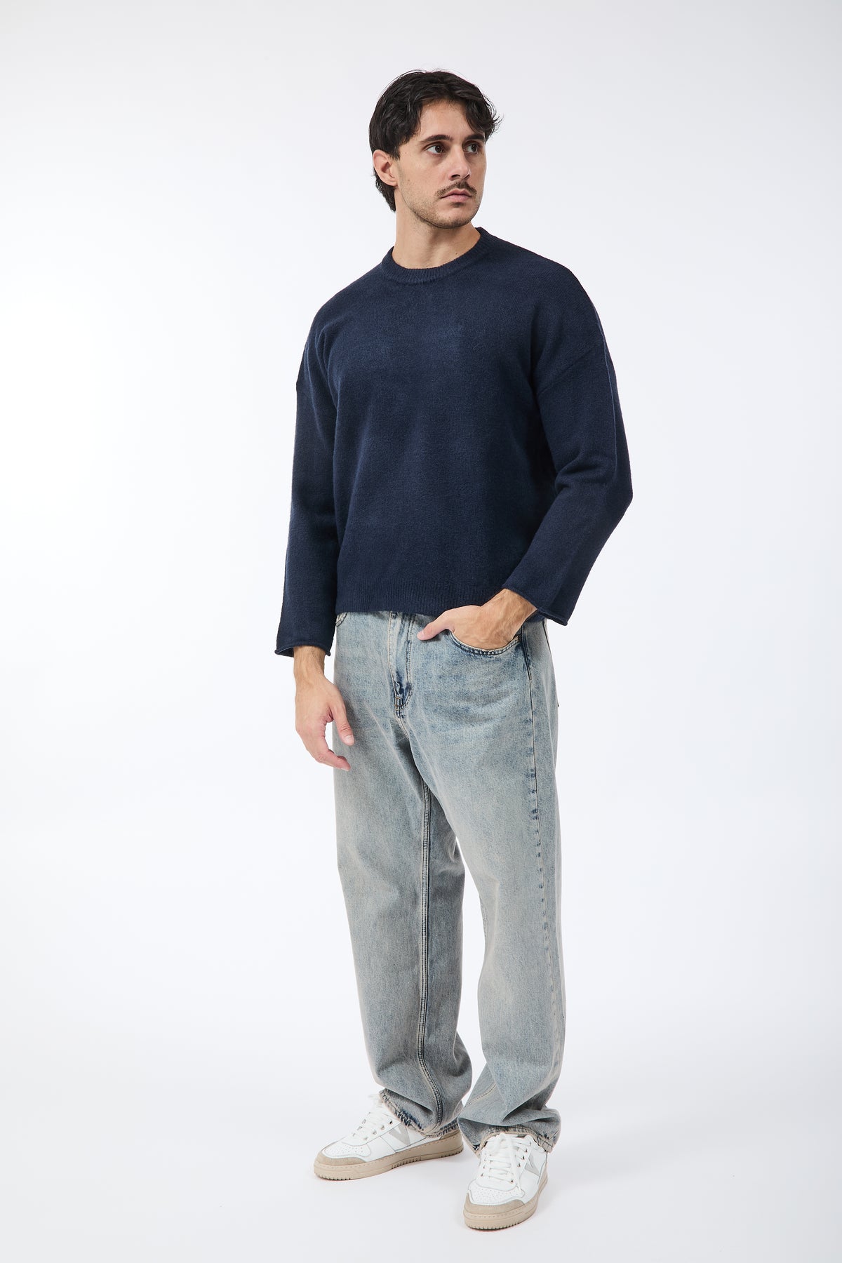 Maglione Berna Cropped Blu 281