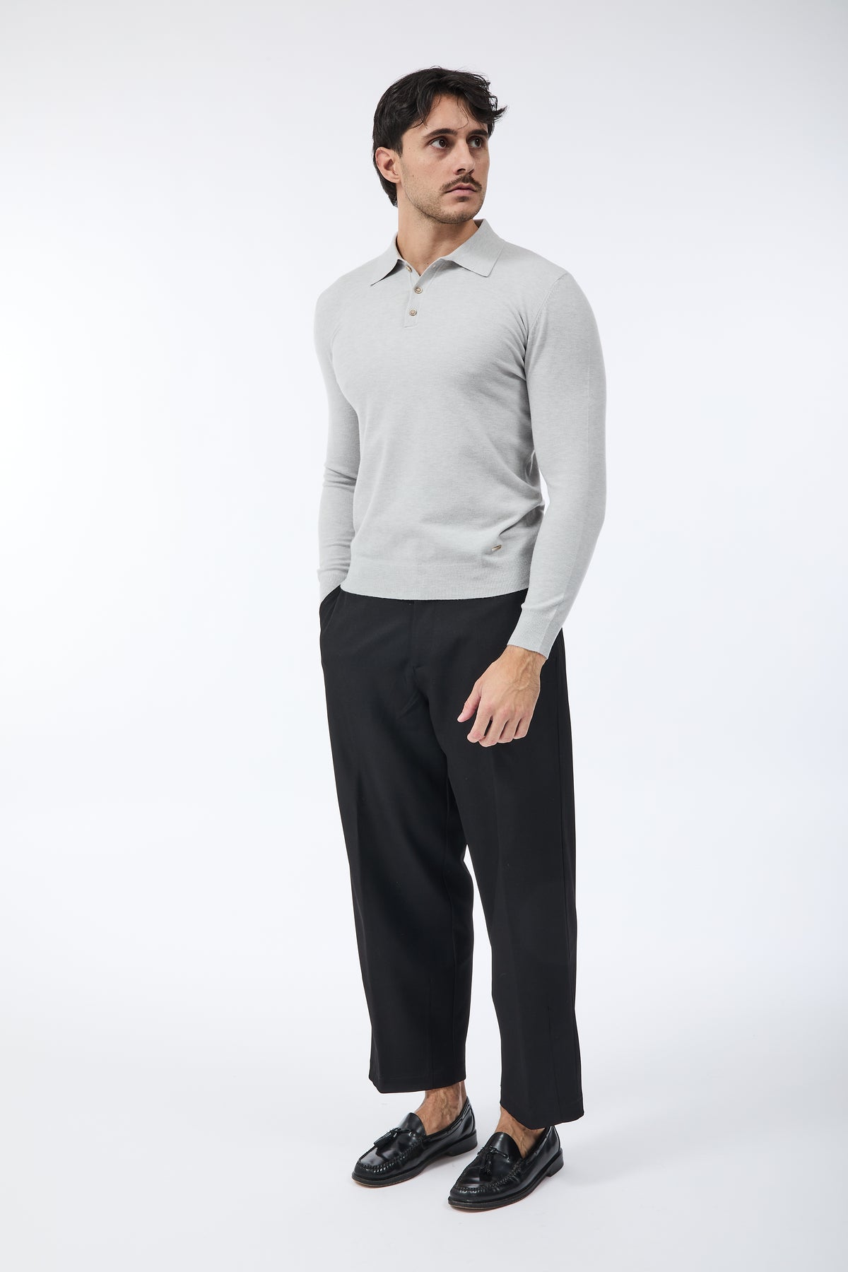 Maglioncino Polo Gianni Lupo 508 Grigio