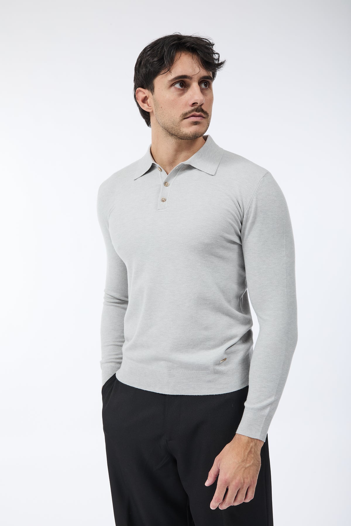 Maglioncino Polo Gianni Lupo 508 Grigio