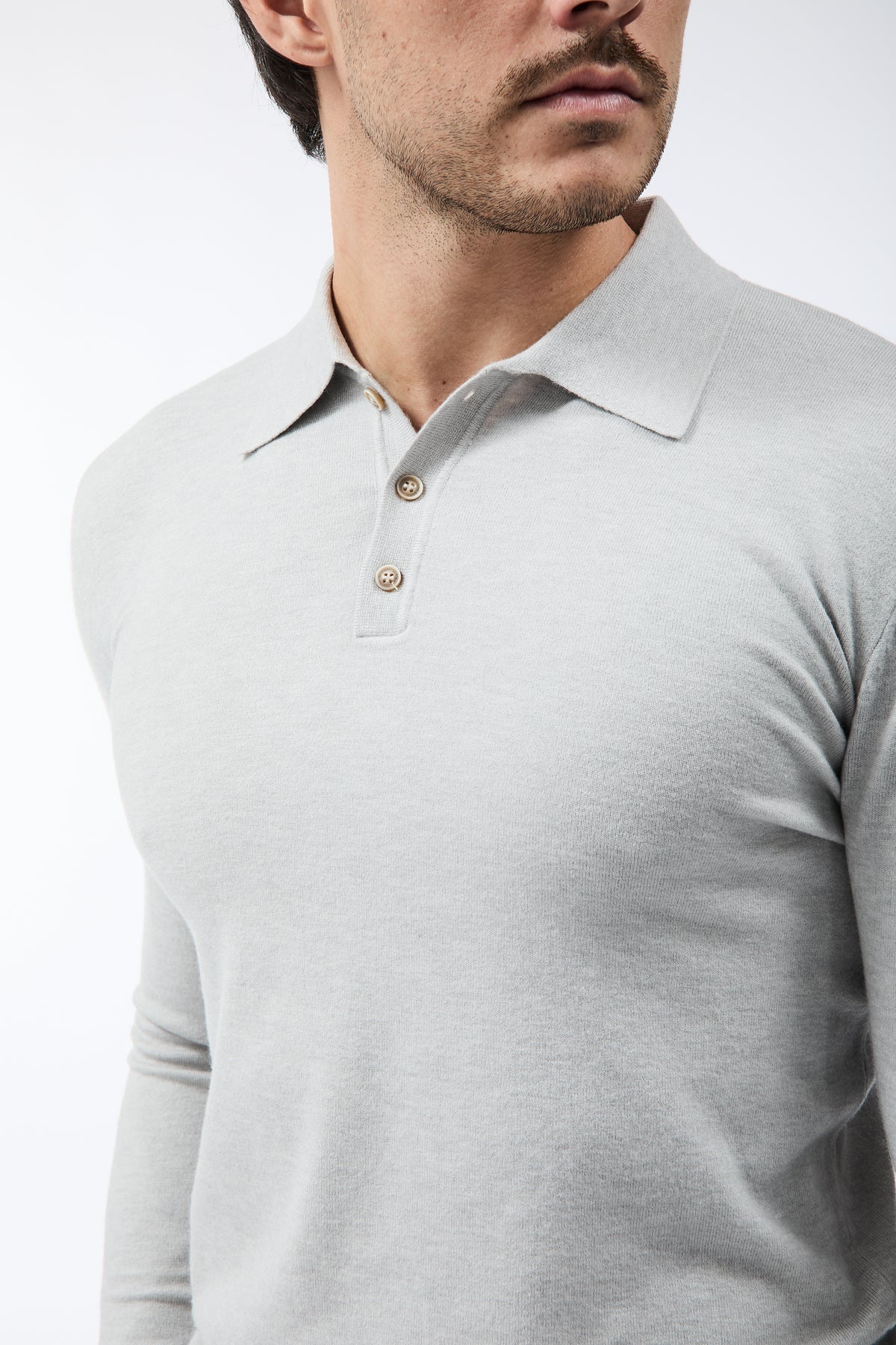 Maglioncino Polo Gianni Lupo 508 Grigio