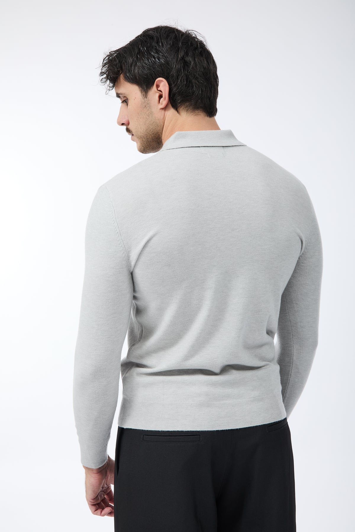 Maglioncino Polo Gianni Lupo 508 Grigio