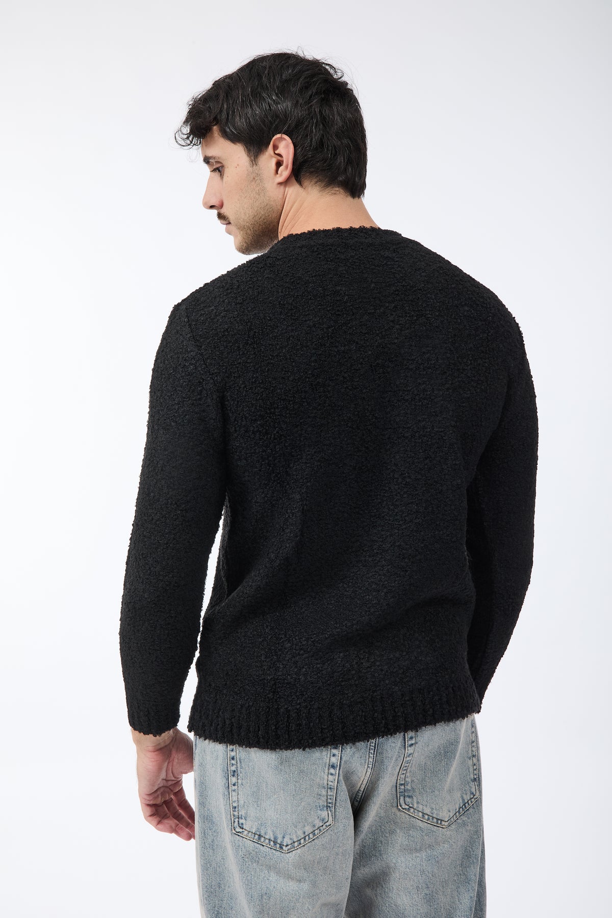 Maglione Block Eleven Bouclè Nero