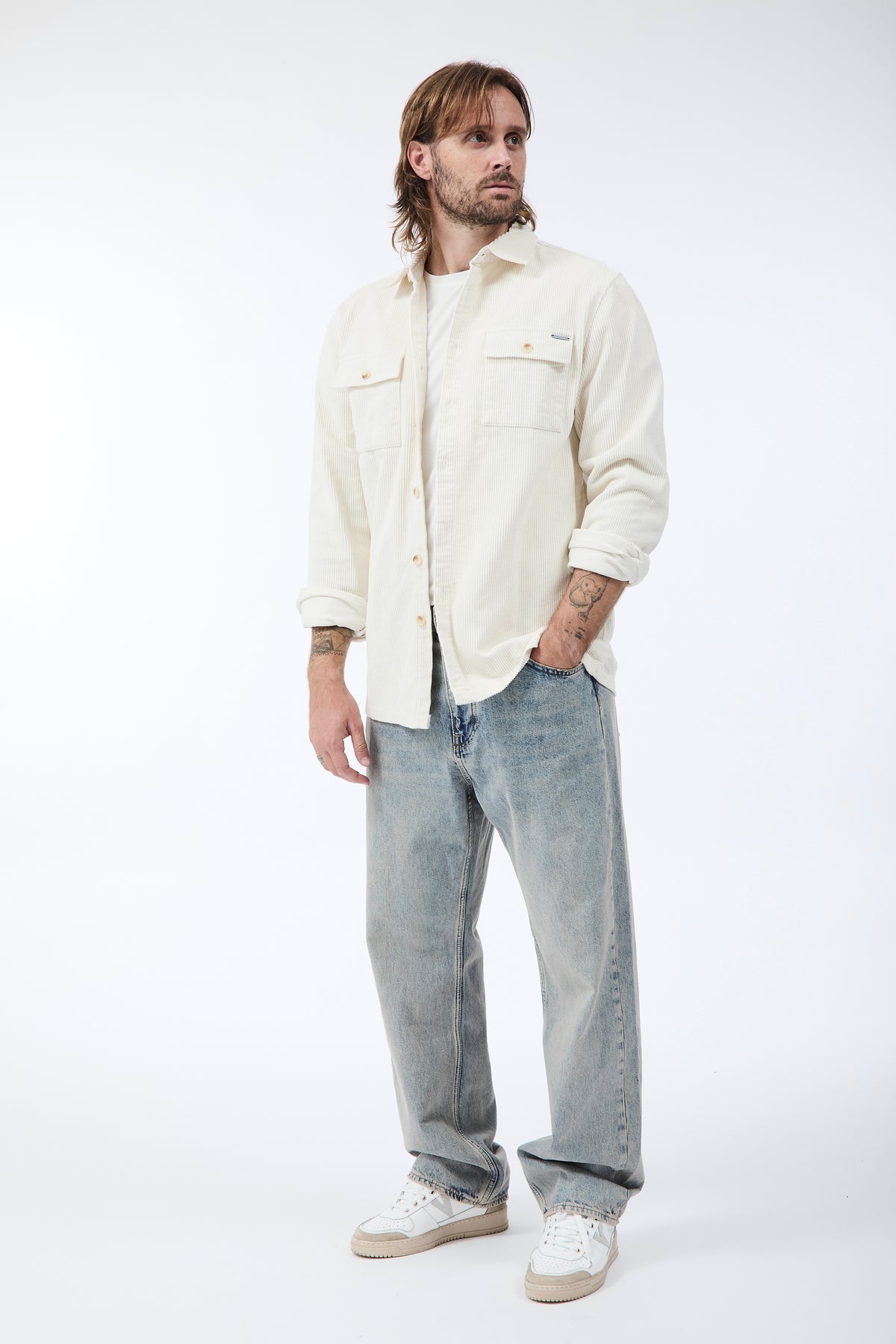Camicia Gianni Lupo Velluto Panna 7844
