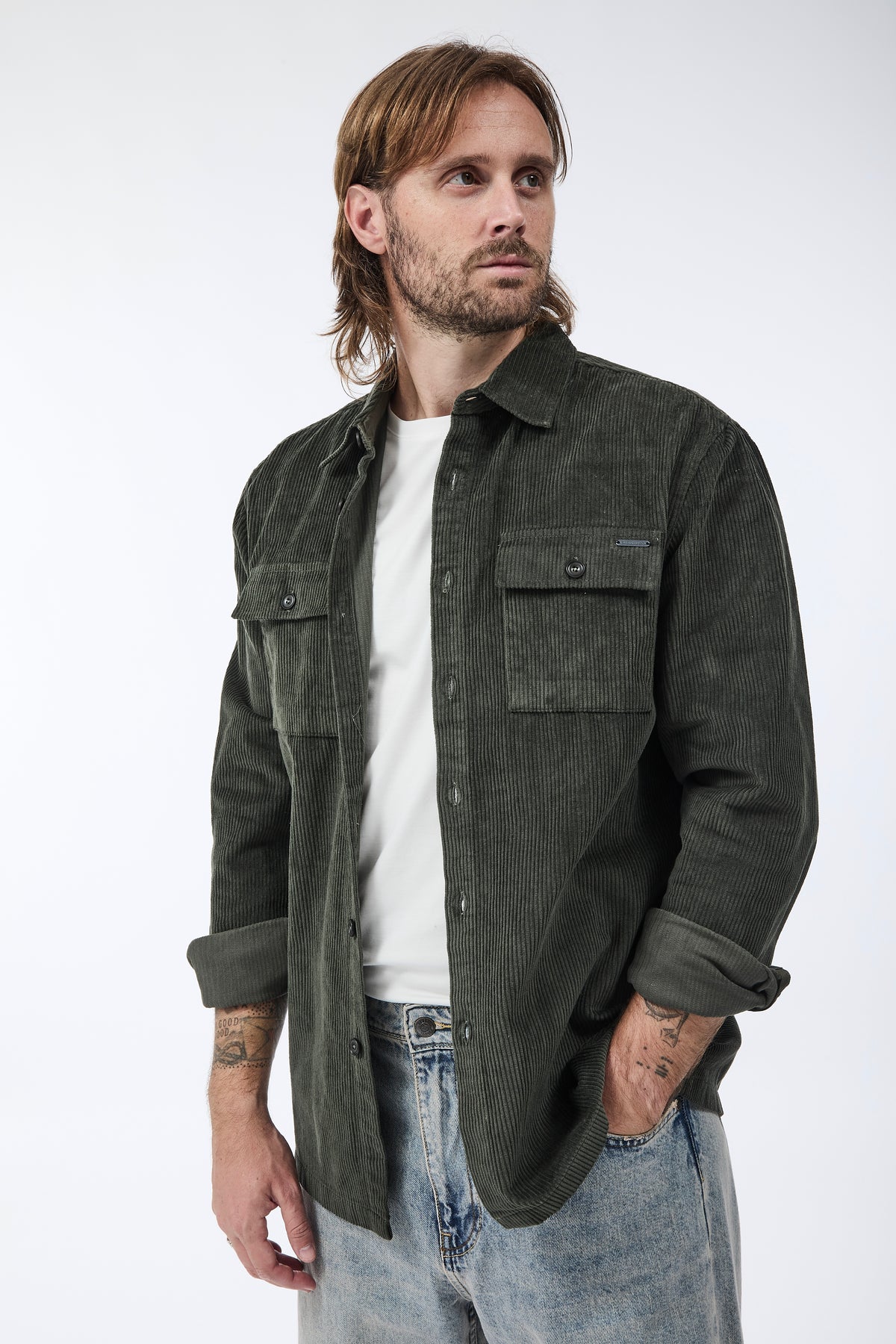 Camicia Gianni Lupo Velluto Militare 7844