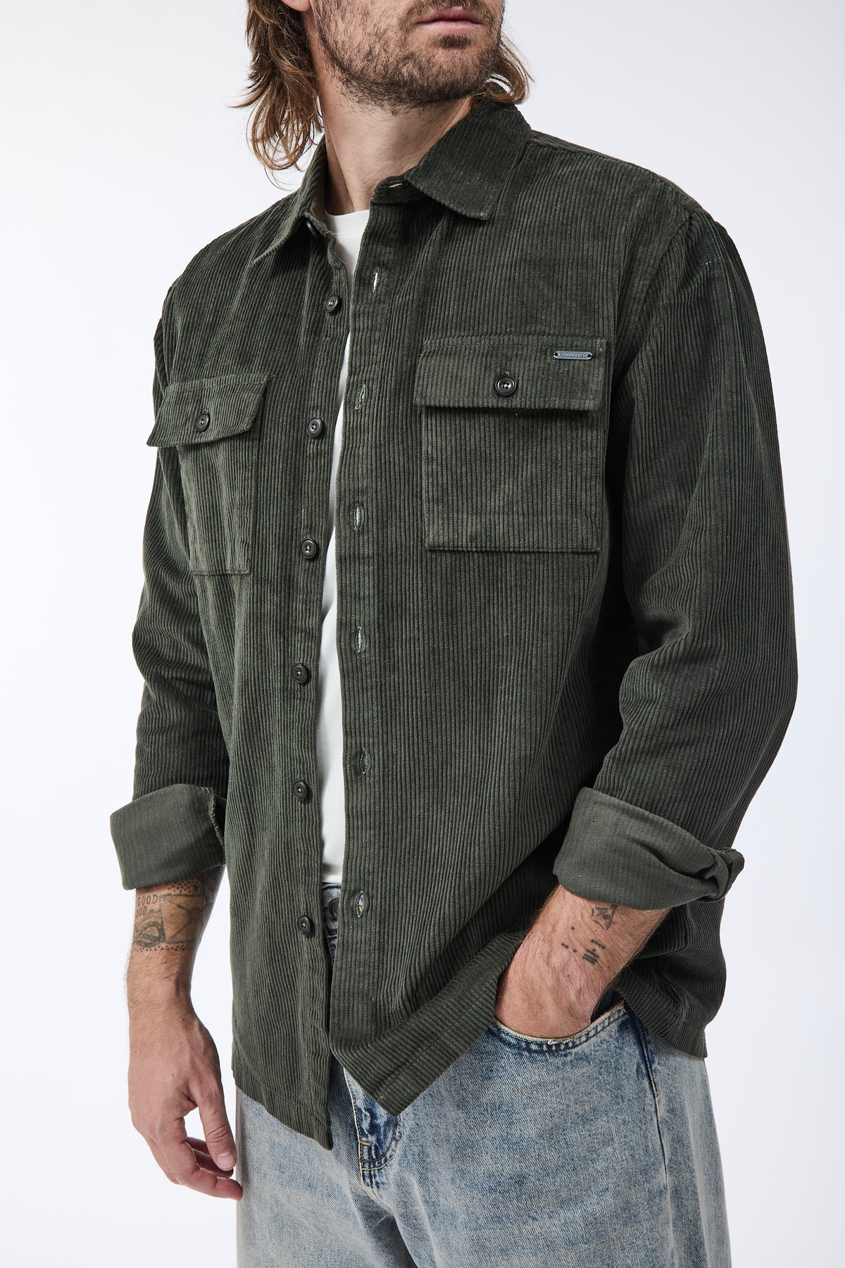 Camicia Gianni Lupo Velluto Militare 7844