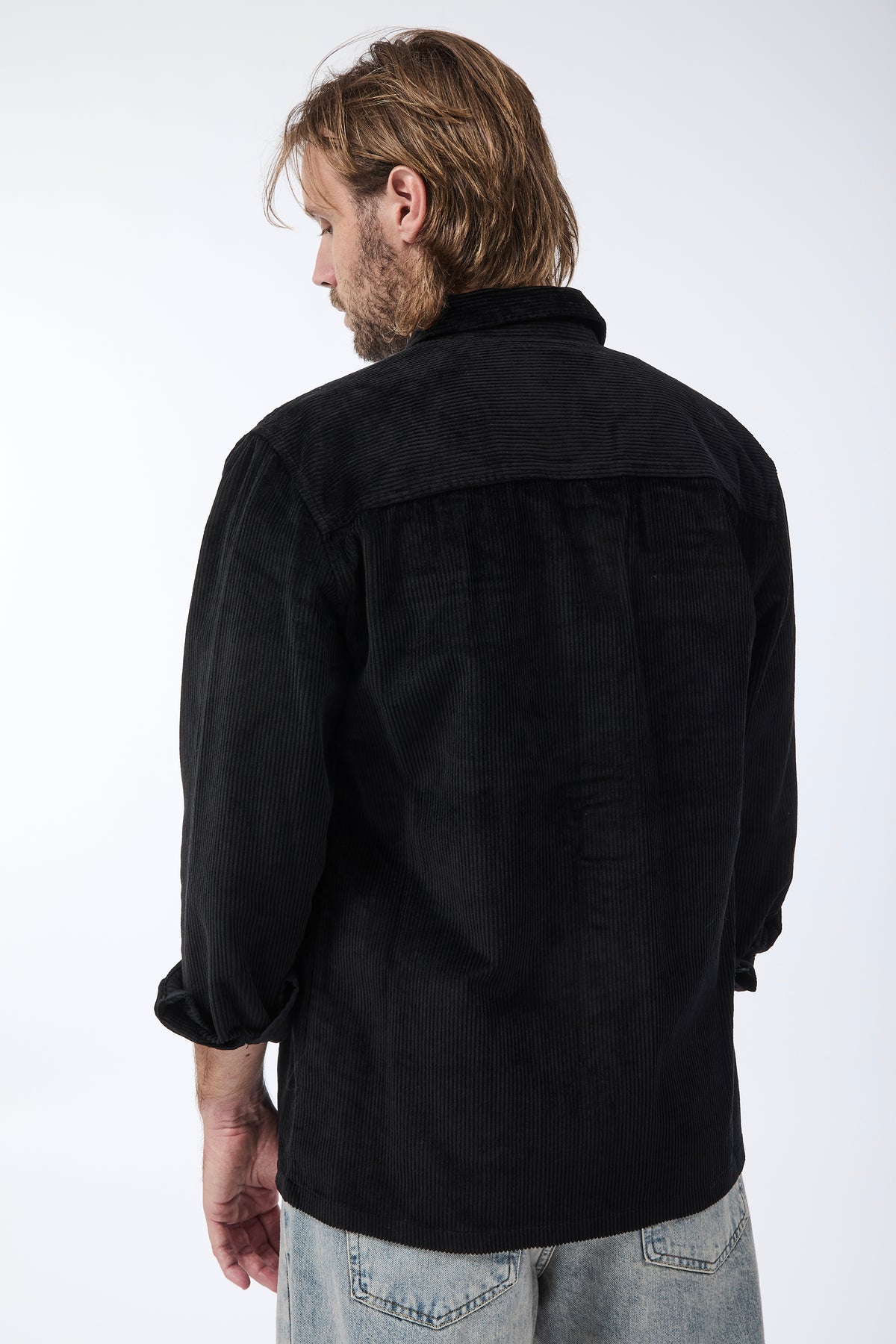 Camicia Gianni Lupo Velluto Nera 7844