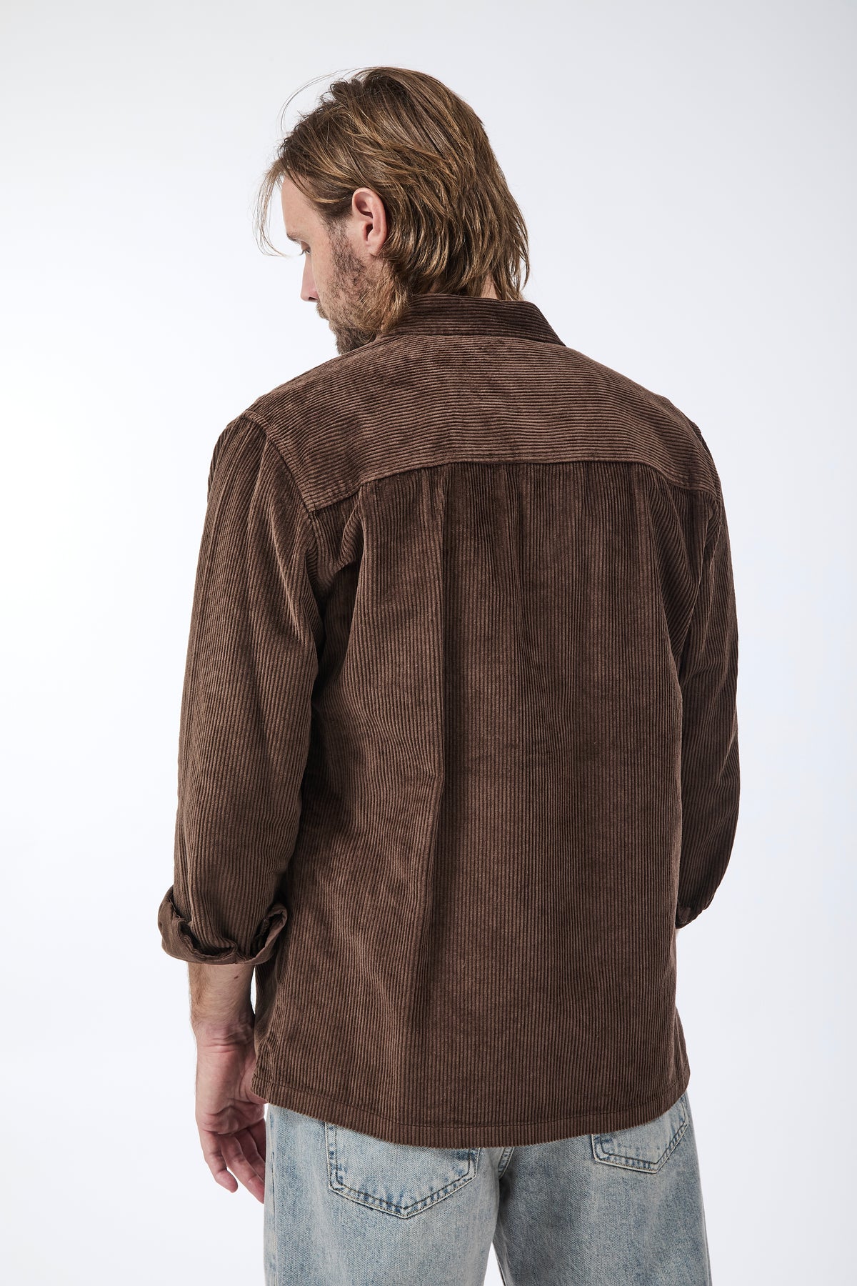 Camicia Gianni Lupo Velluto Caffè 7844