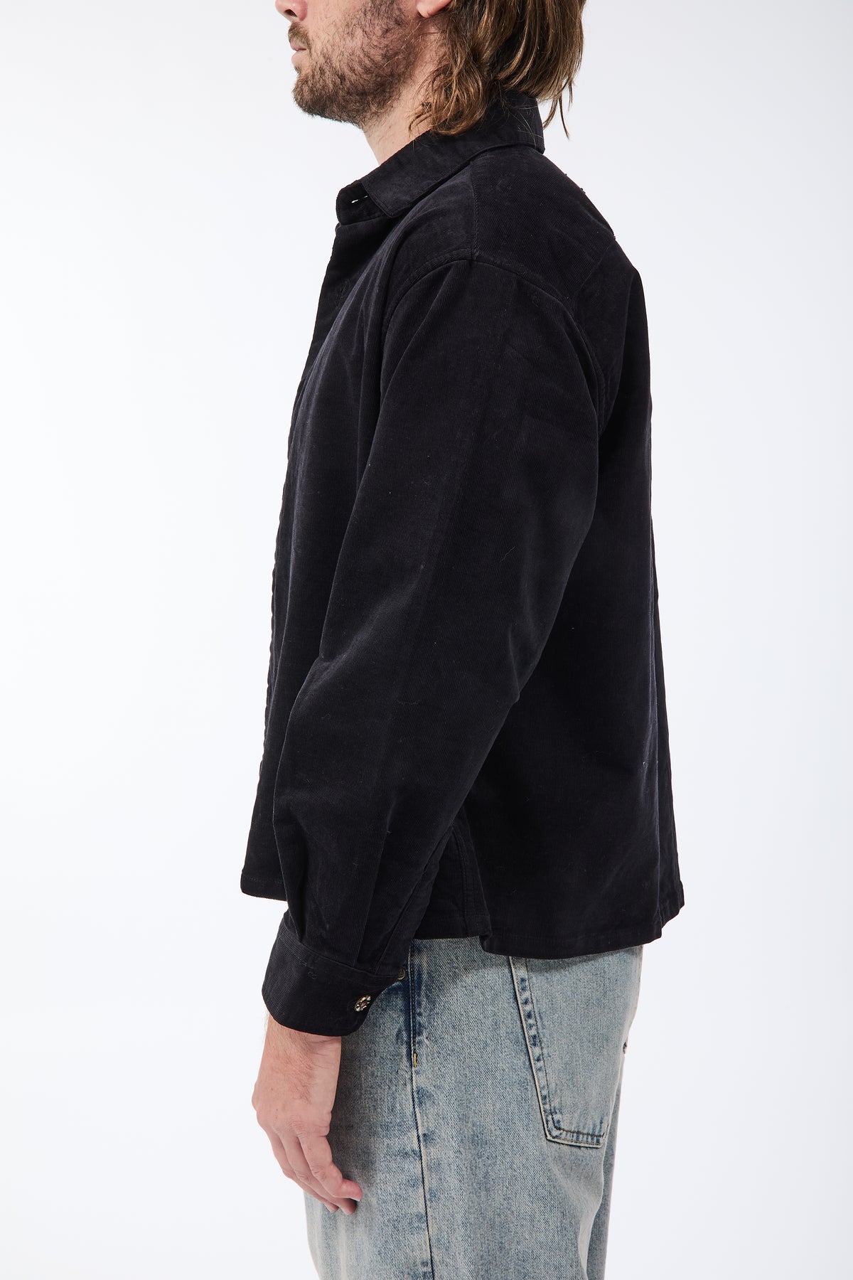 Camicia Berna Cropped Velluto Nero 344