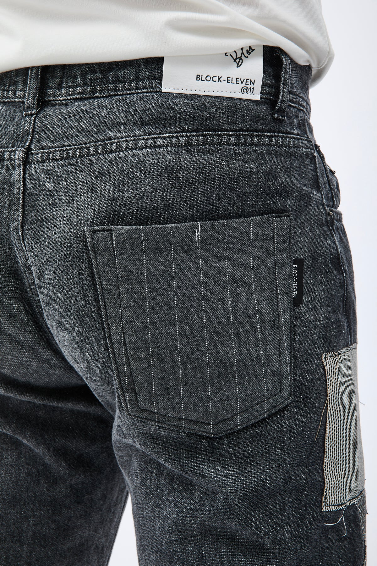 Jeans Block Eleven Patch Nero 6530