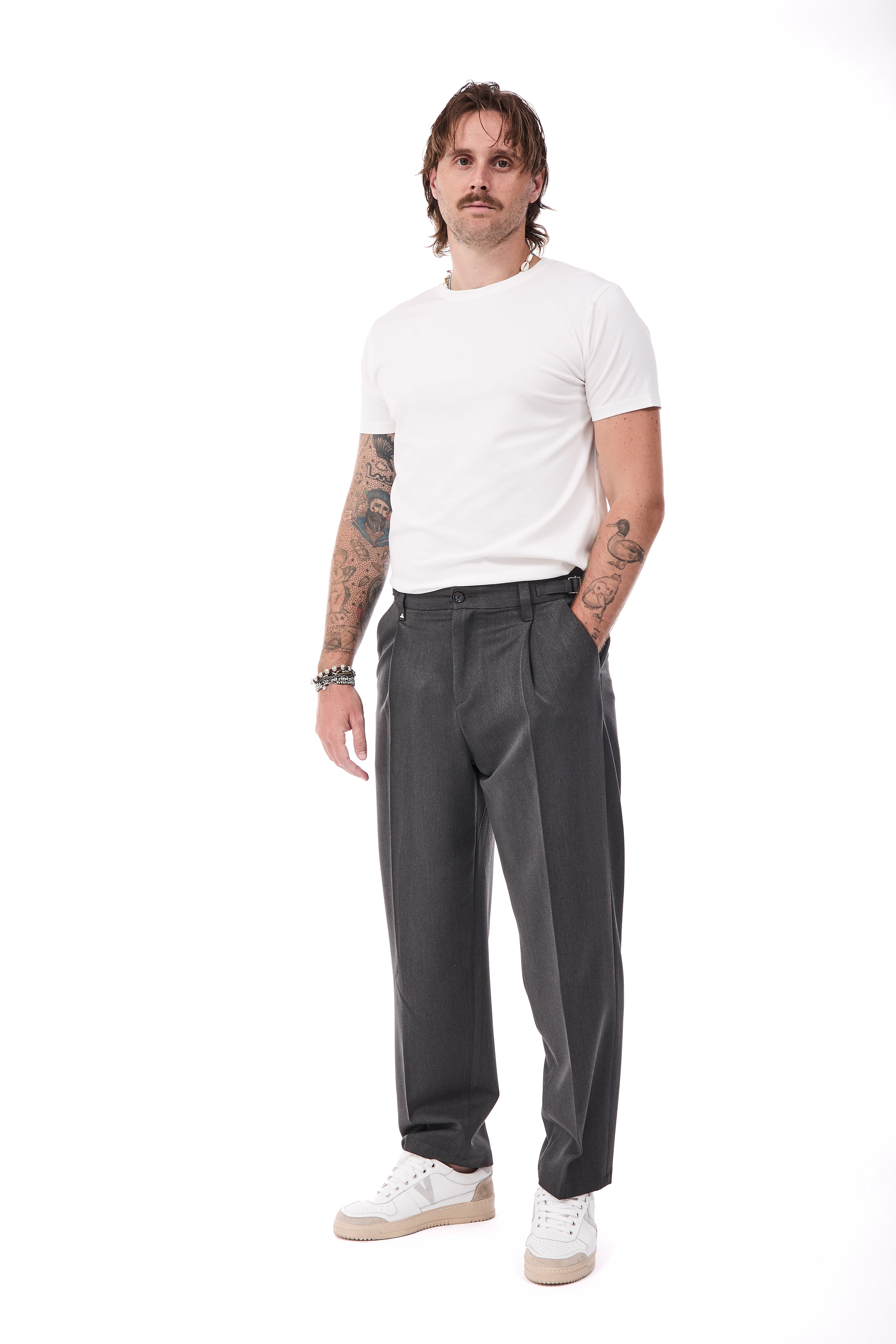 Pantalone Berna Fibbie Antracite