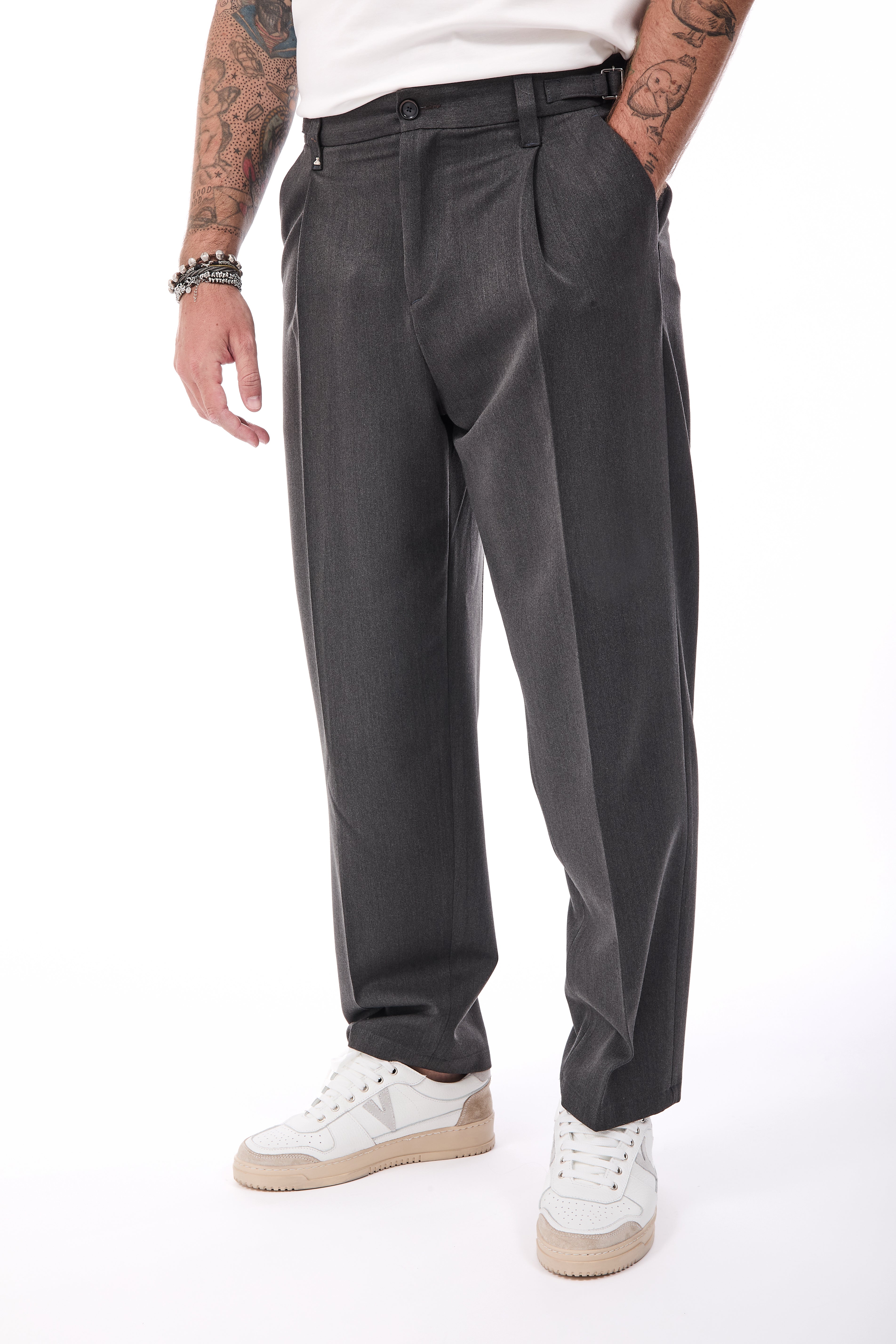 Pantalone Berna Fibbie Antracite