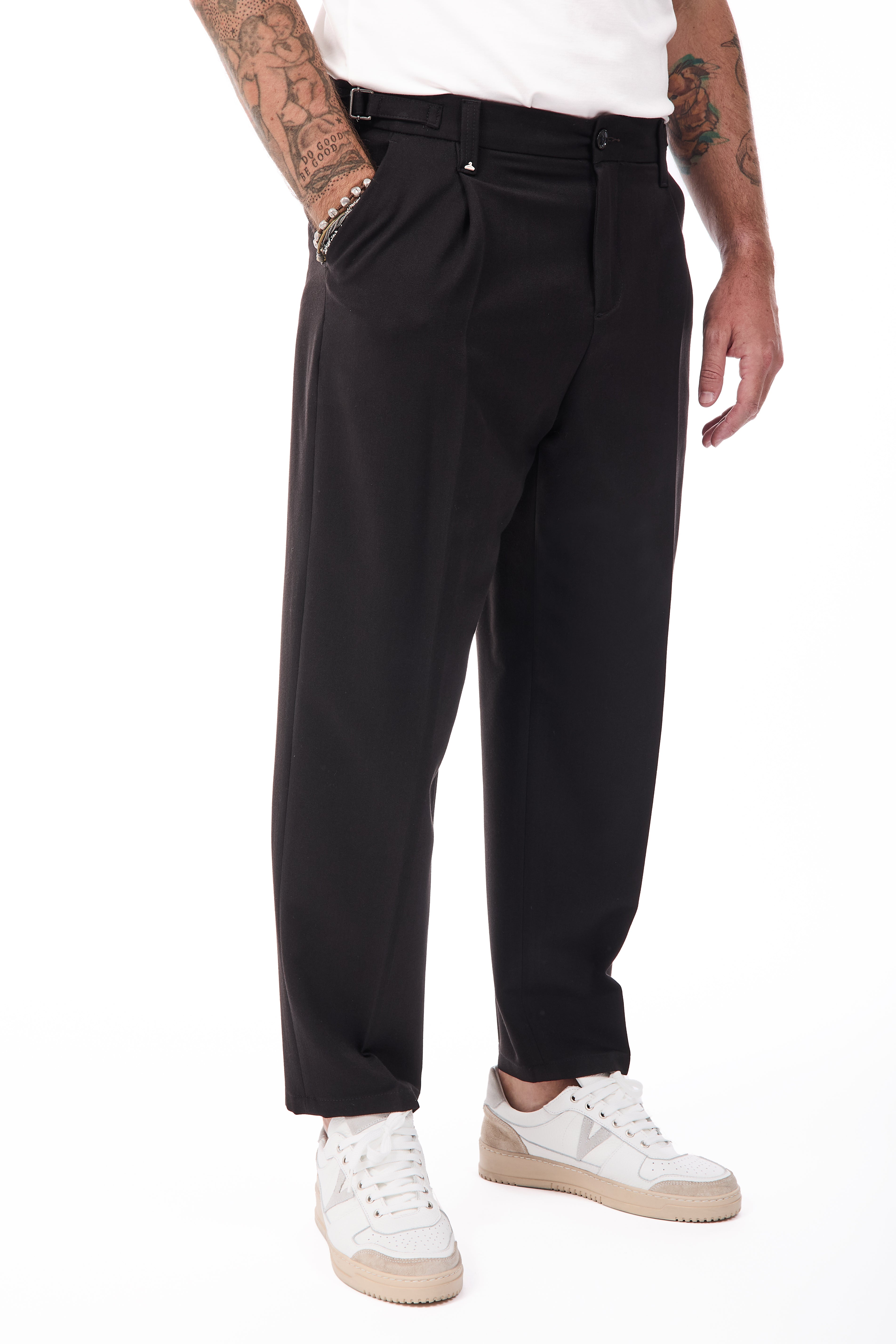 Pantalone Berna Fibbie Nero