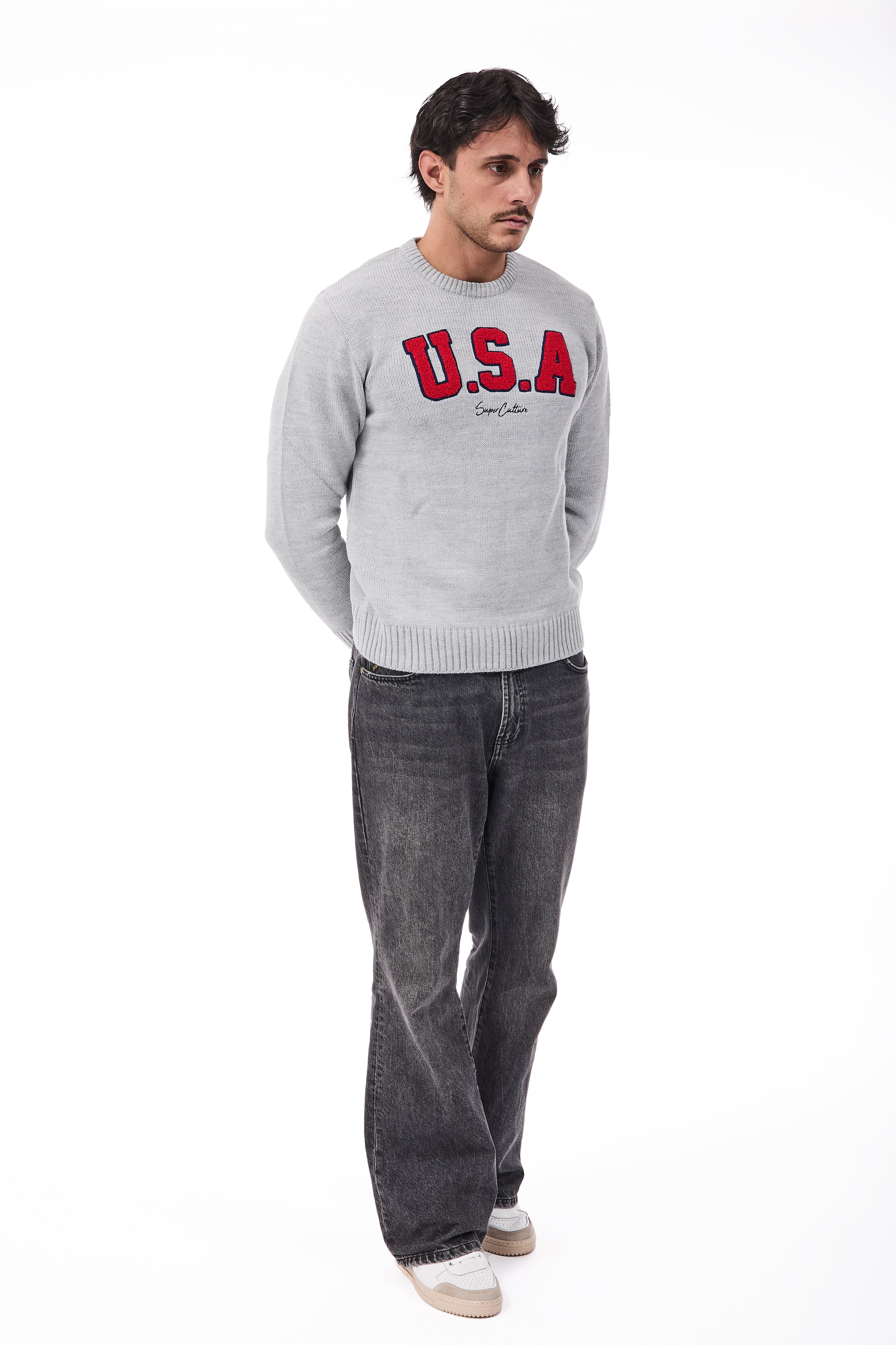 Maglione Superculture AK7009 Grigio