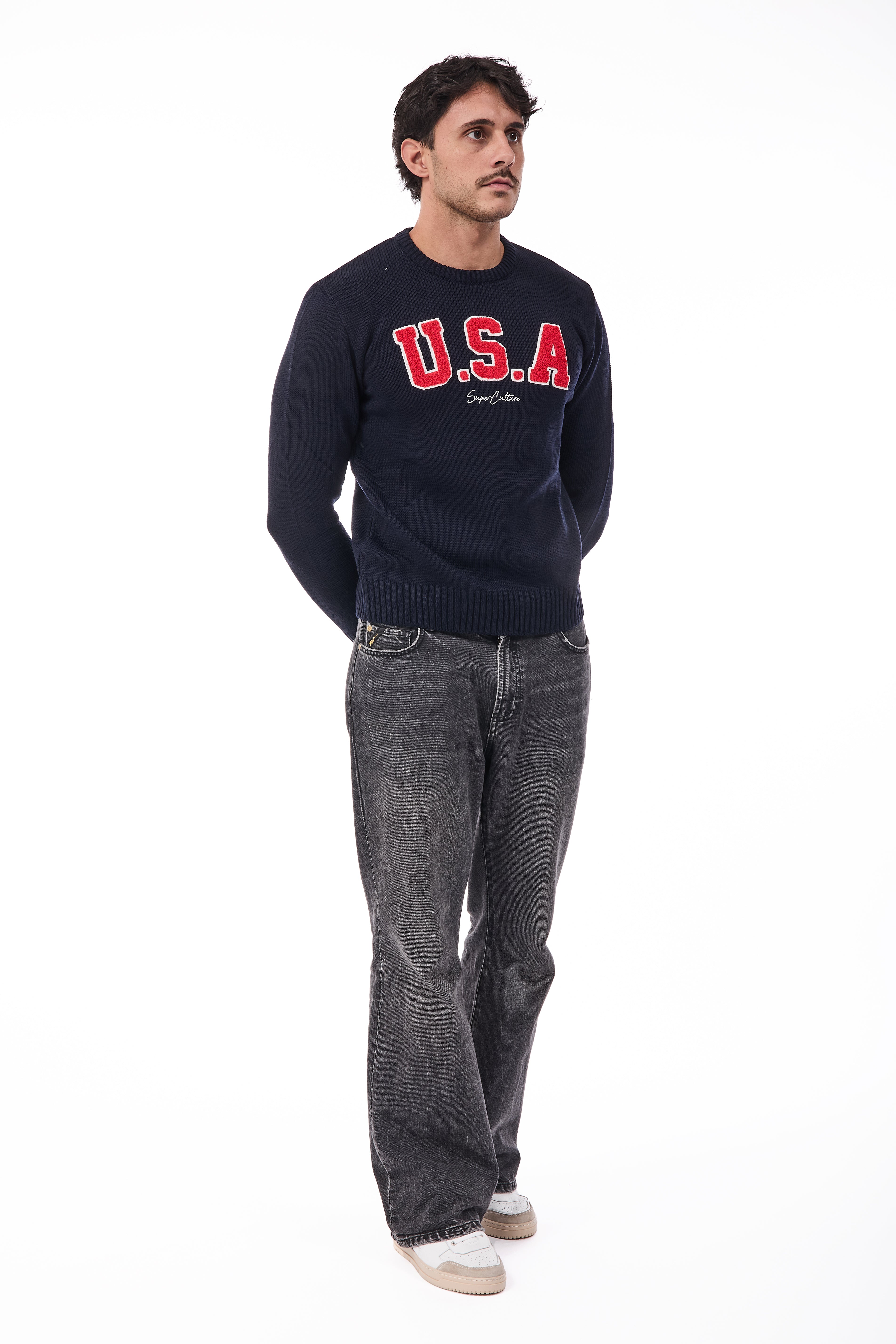 Maglione Superculture AK7009 Blu