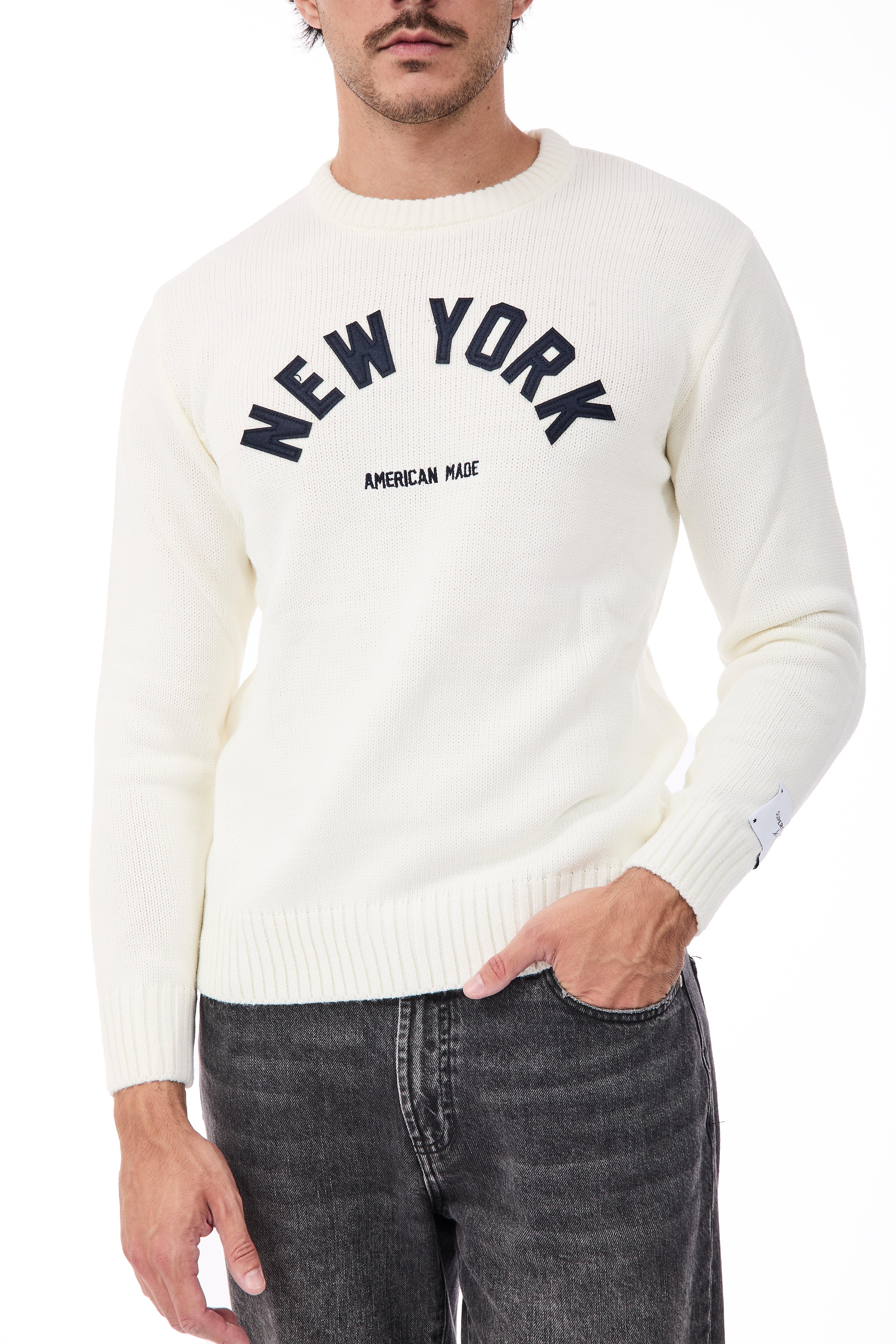 Maglione Superculture AK7011 Bianco