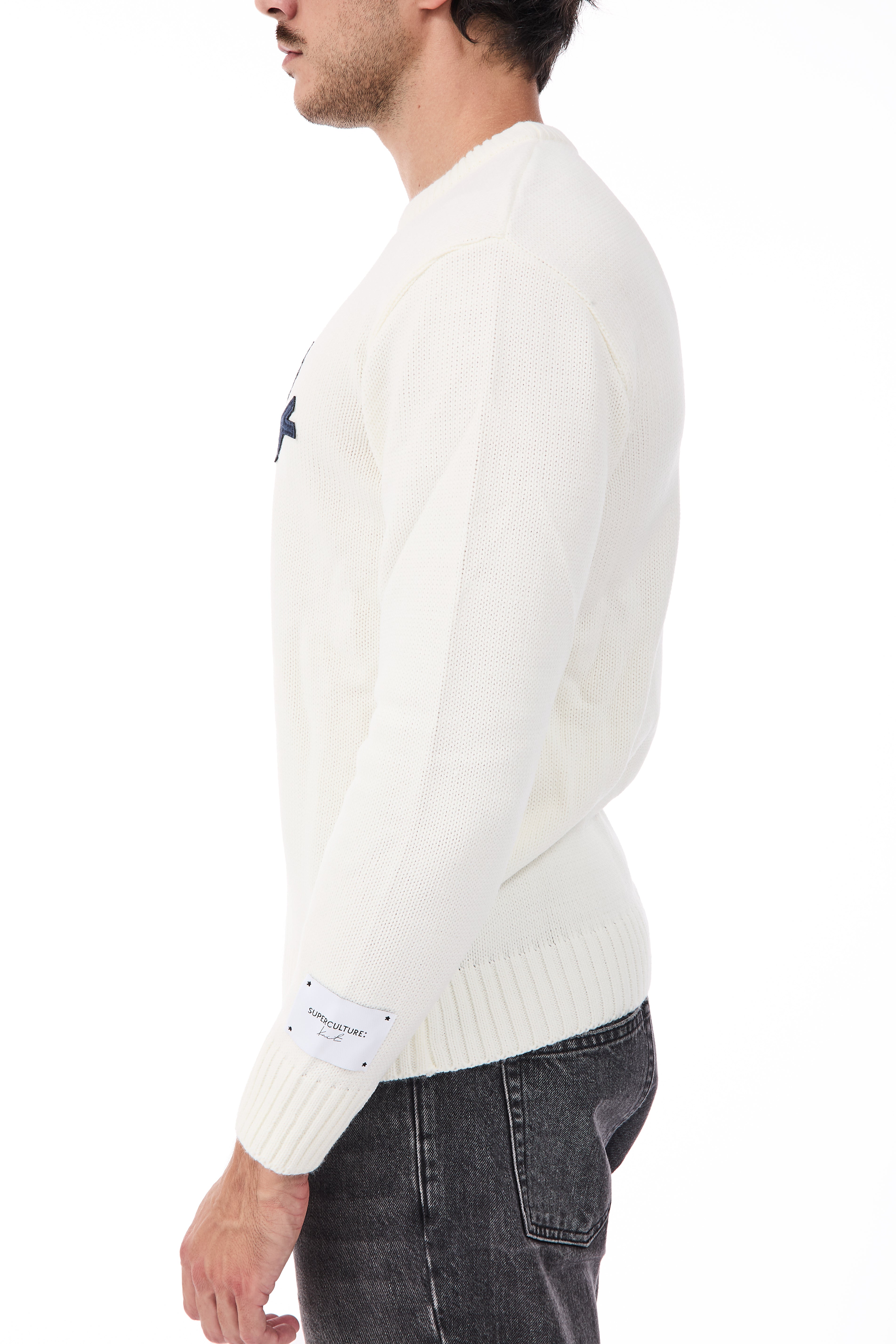 Maglione Superculture AK7011 Bianco