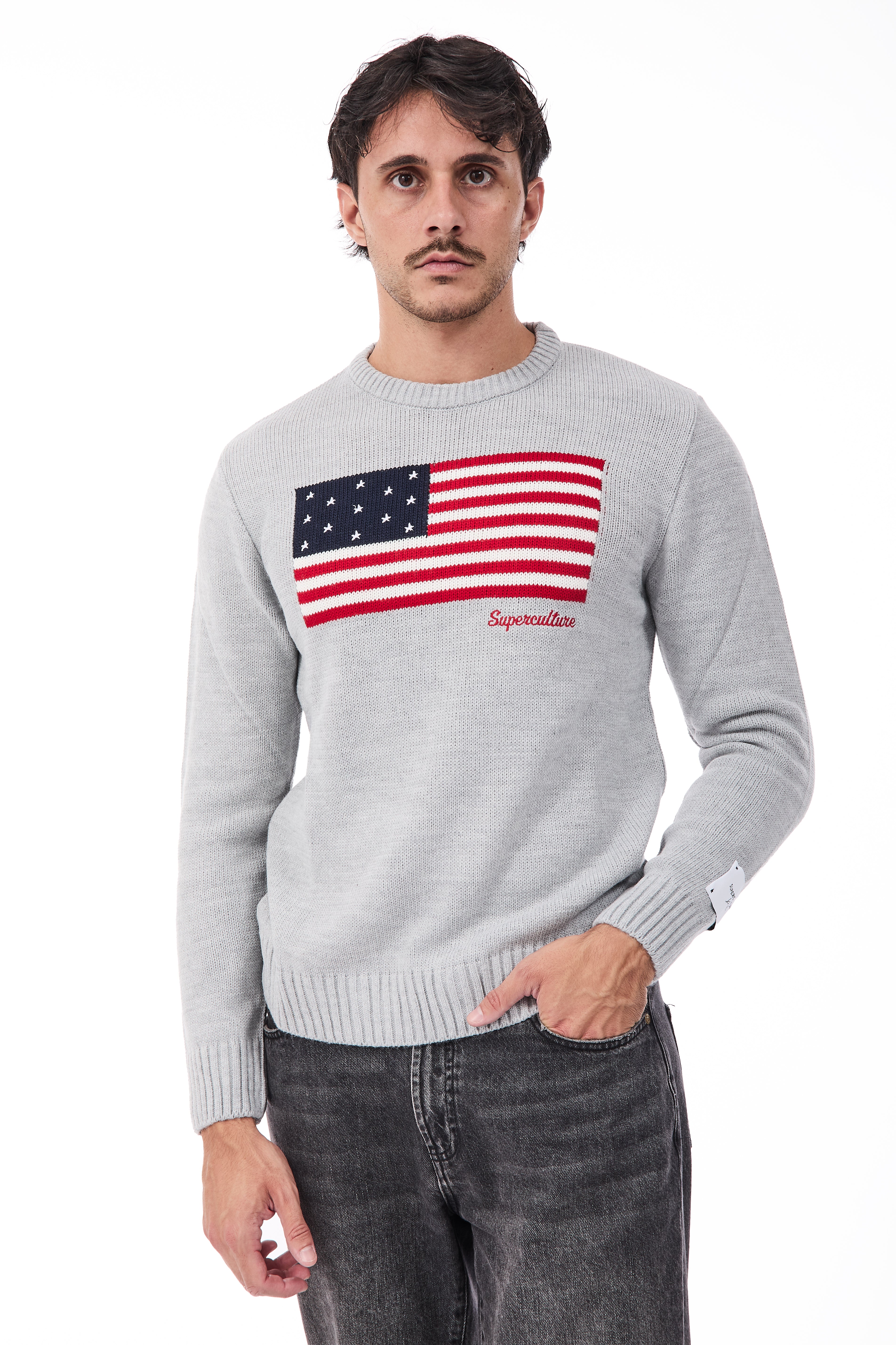 Maglione Superculture AK7021 Grigio