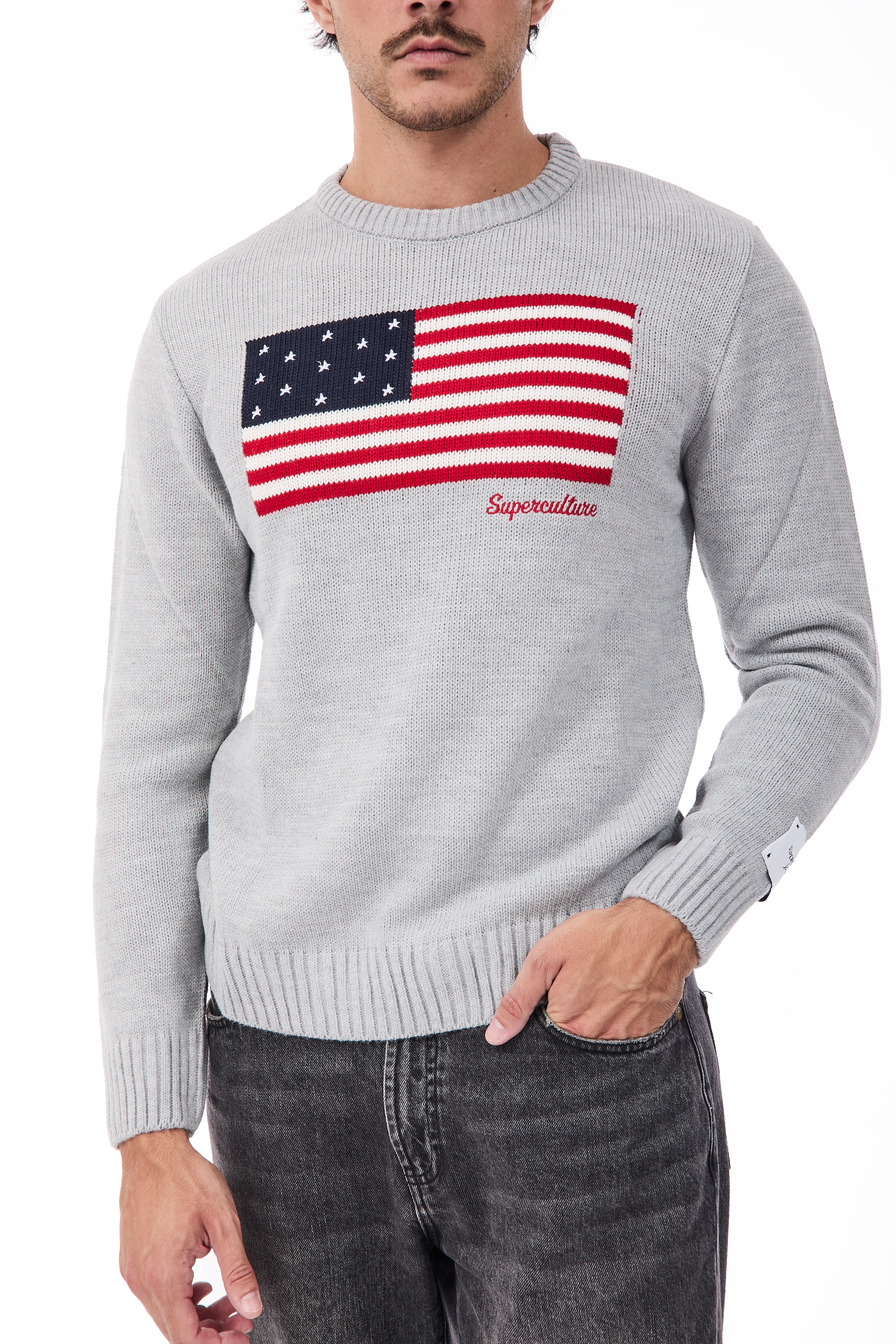 Maglione Superculture AK7021 Grigio