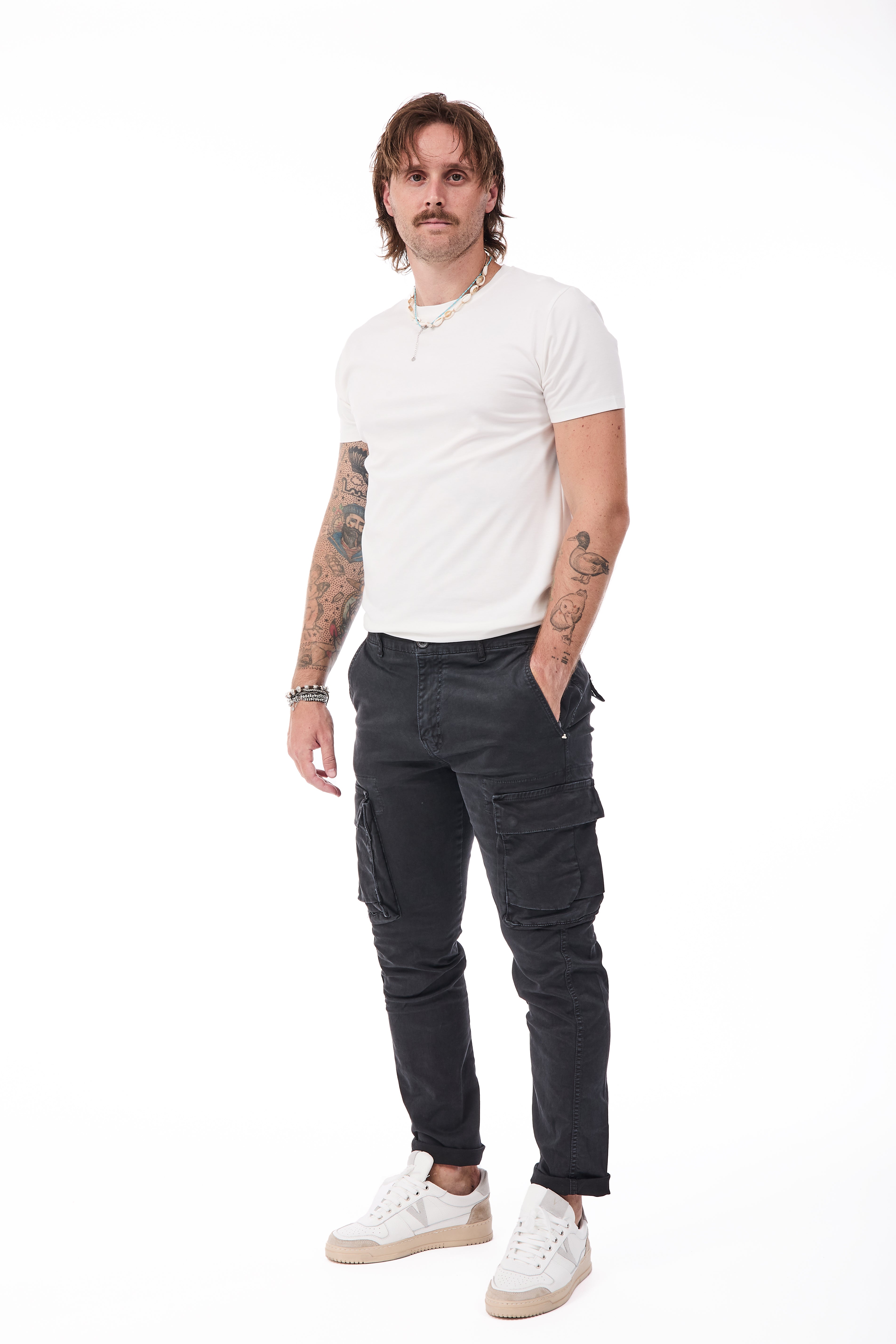 Pantalone Berna Cargo Nero 008