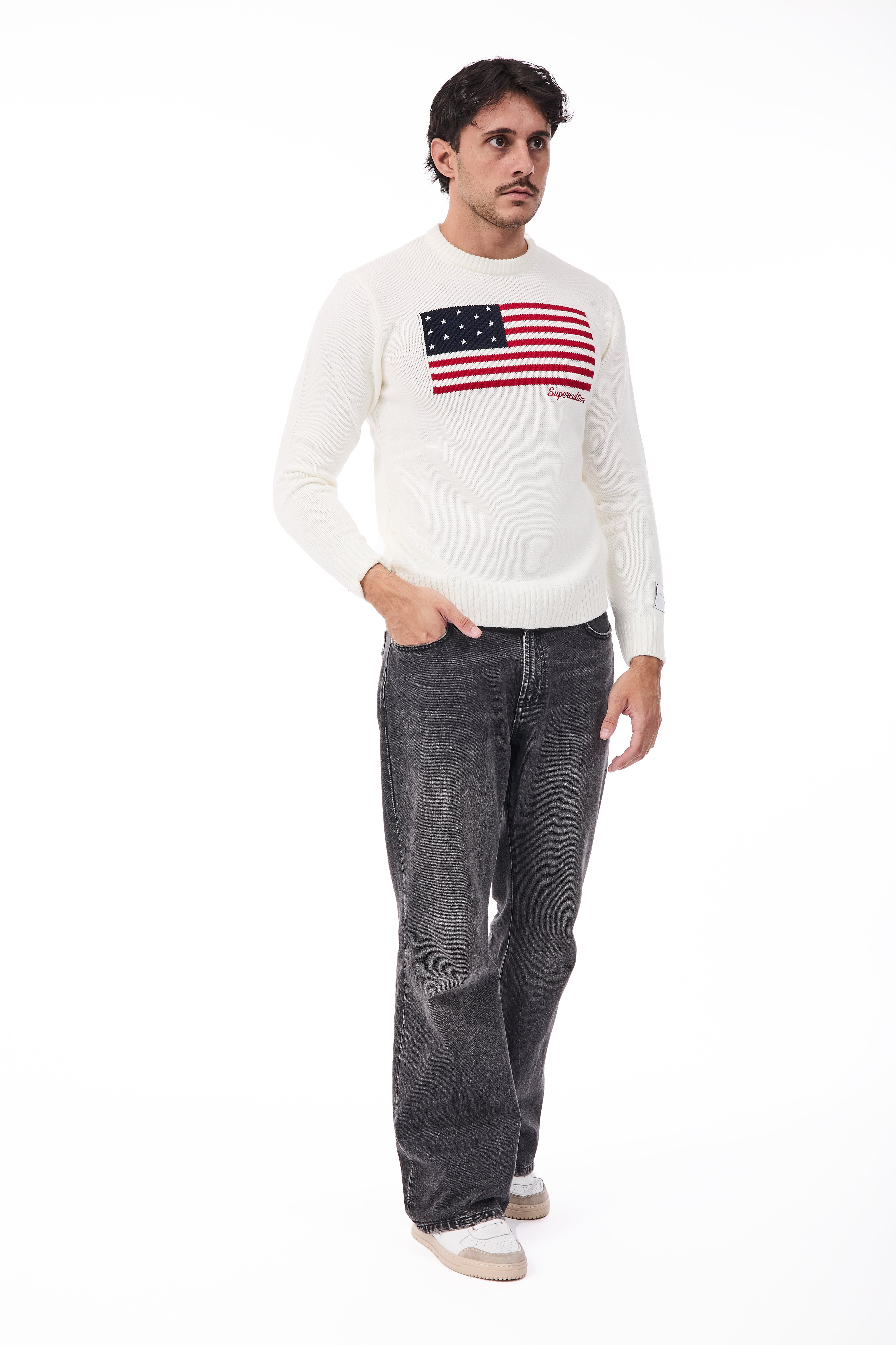 Maglione Superculture AK7021 Bianco