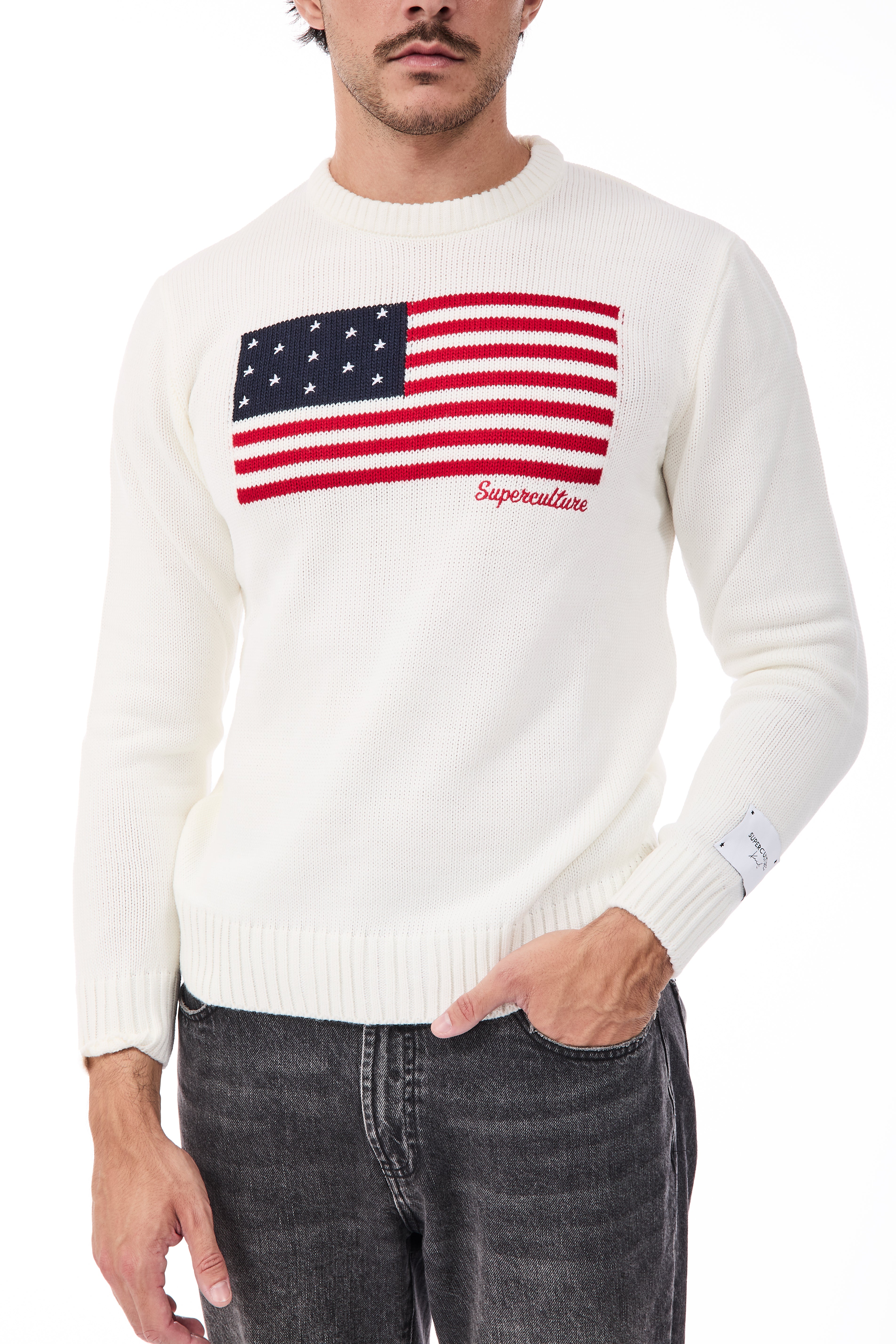 Maglione Superculture AK7021 Bianco